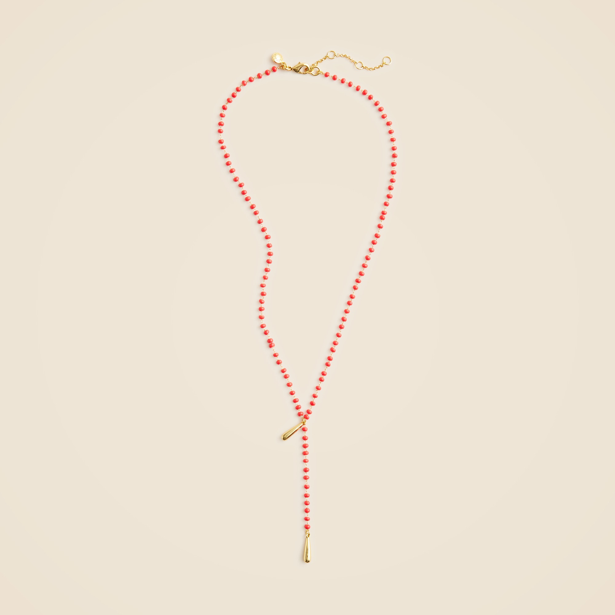 Beaded lariat necklace