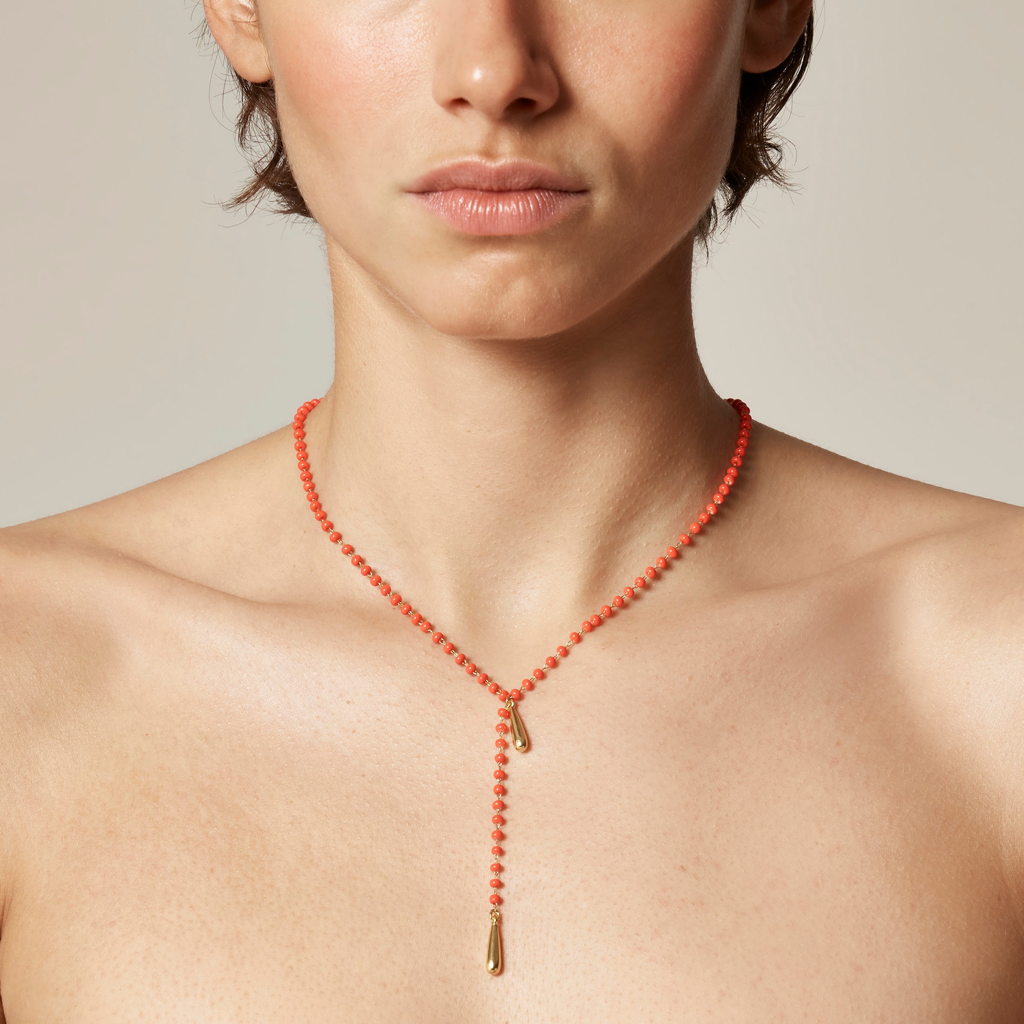 womens Beaded lariat necklace
