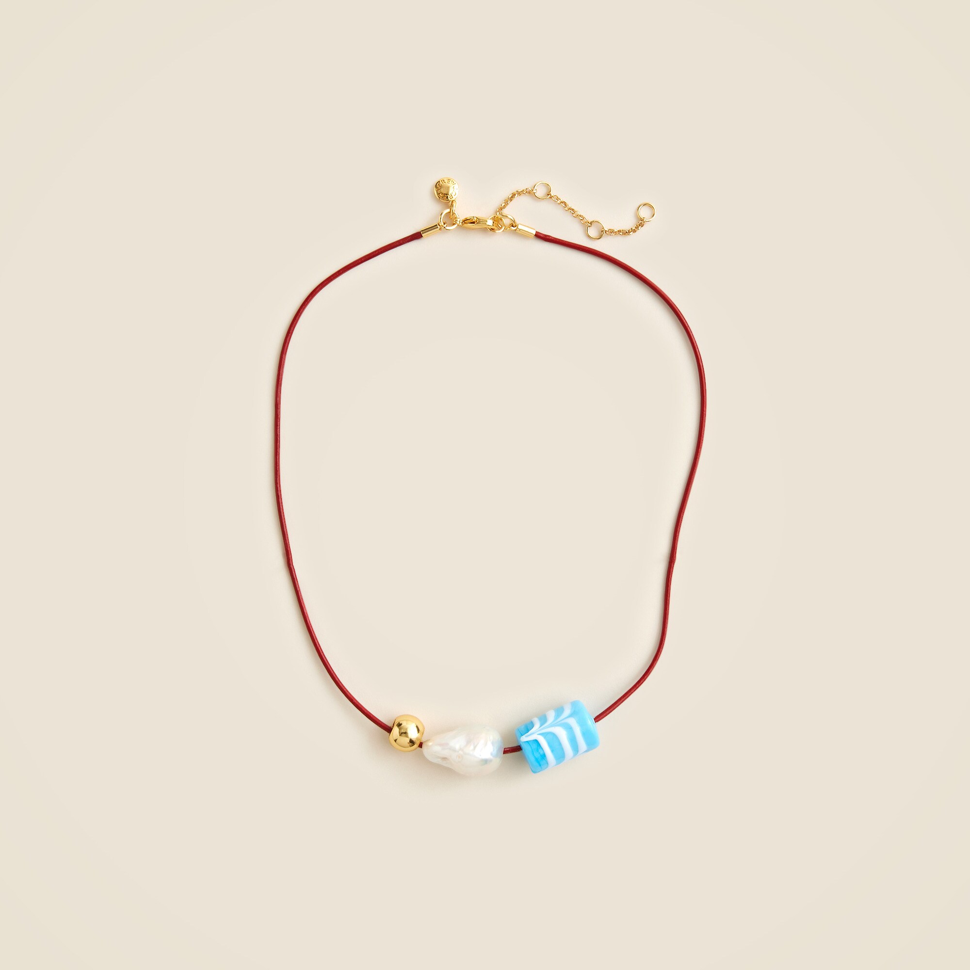 womens Beaded leather cord necklace