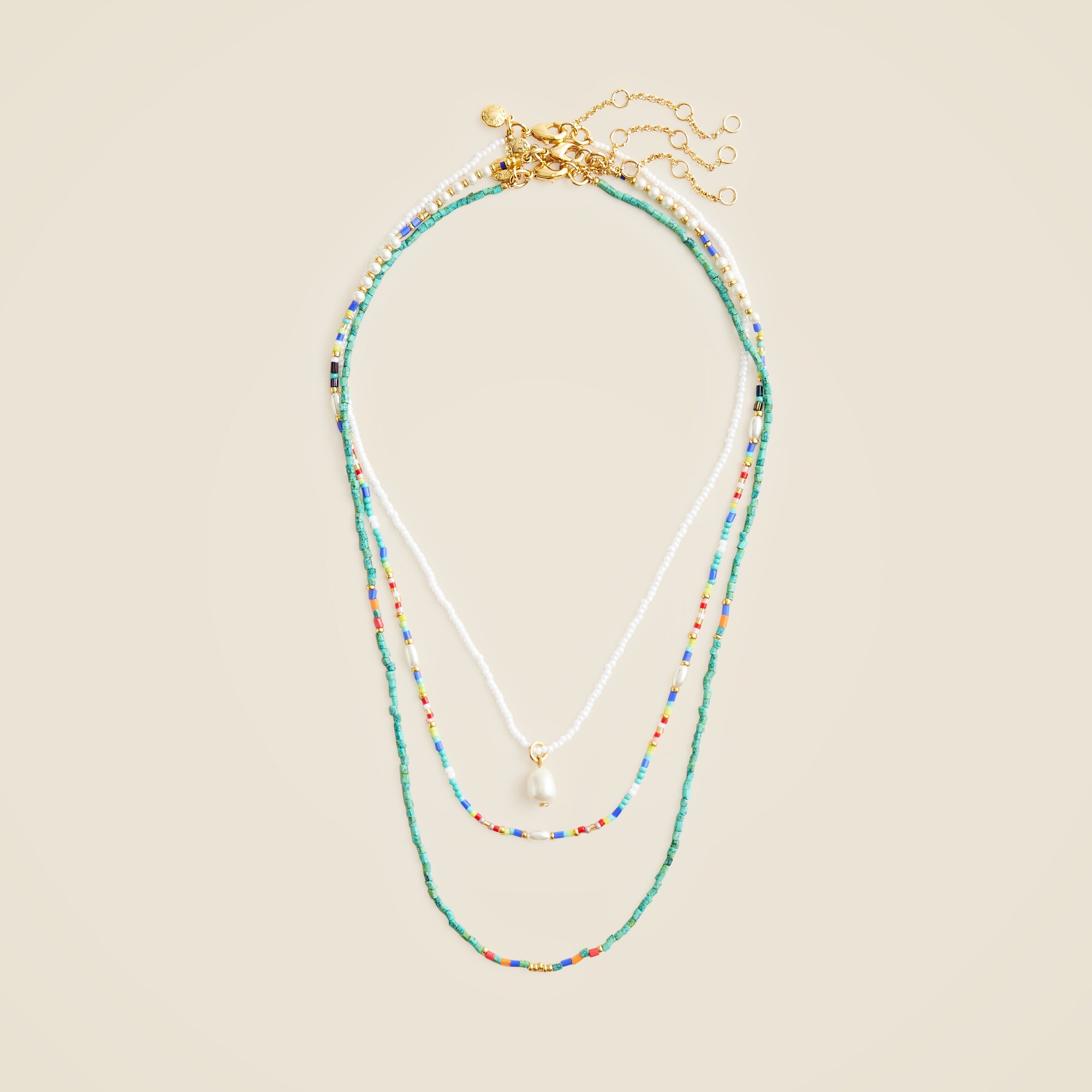 Beaded necklaces set-of-three