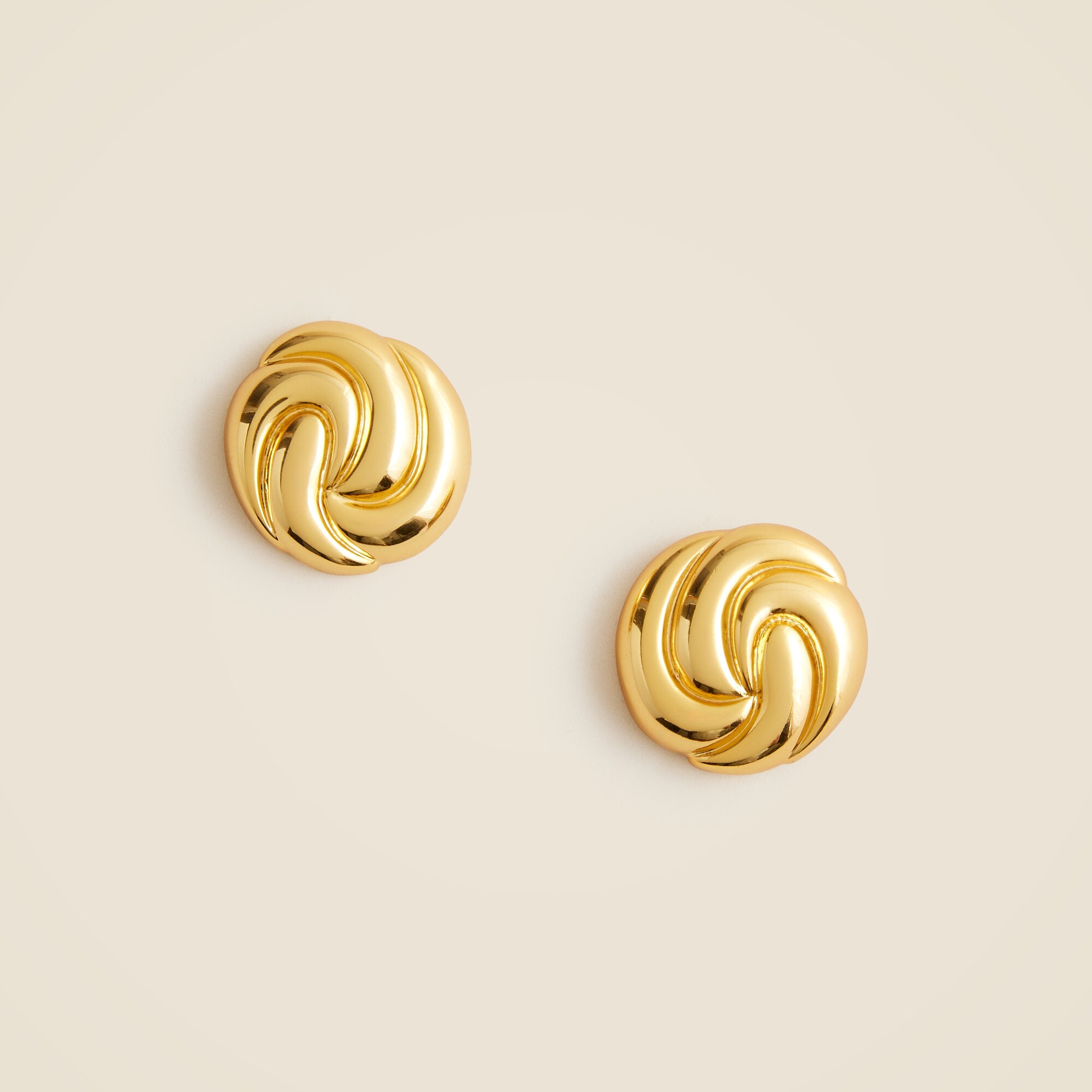 Sculptural button earrings