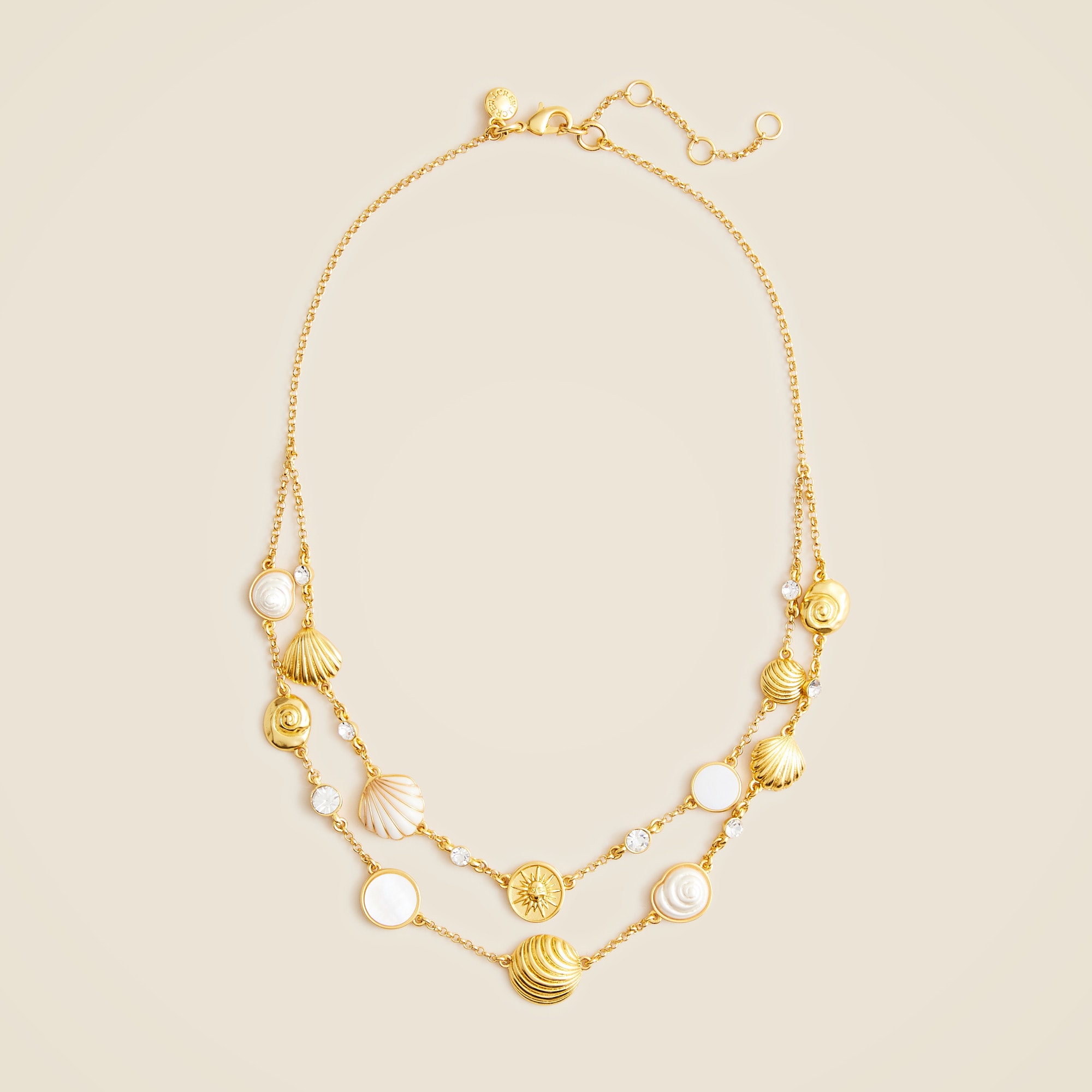 womens Layered sun charm necklace