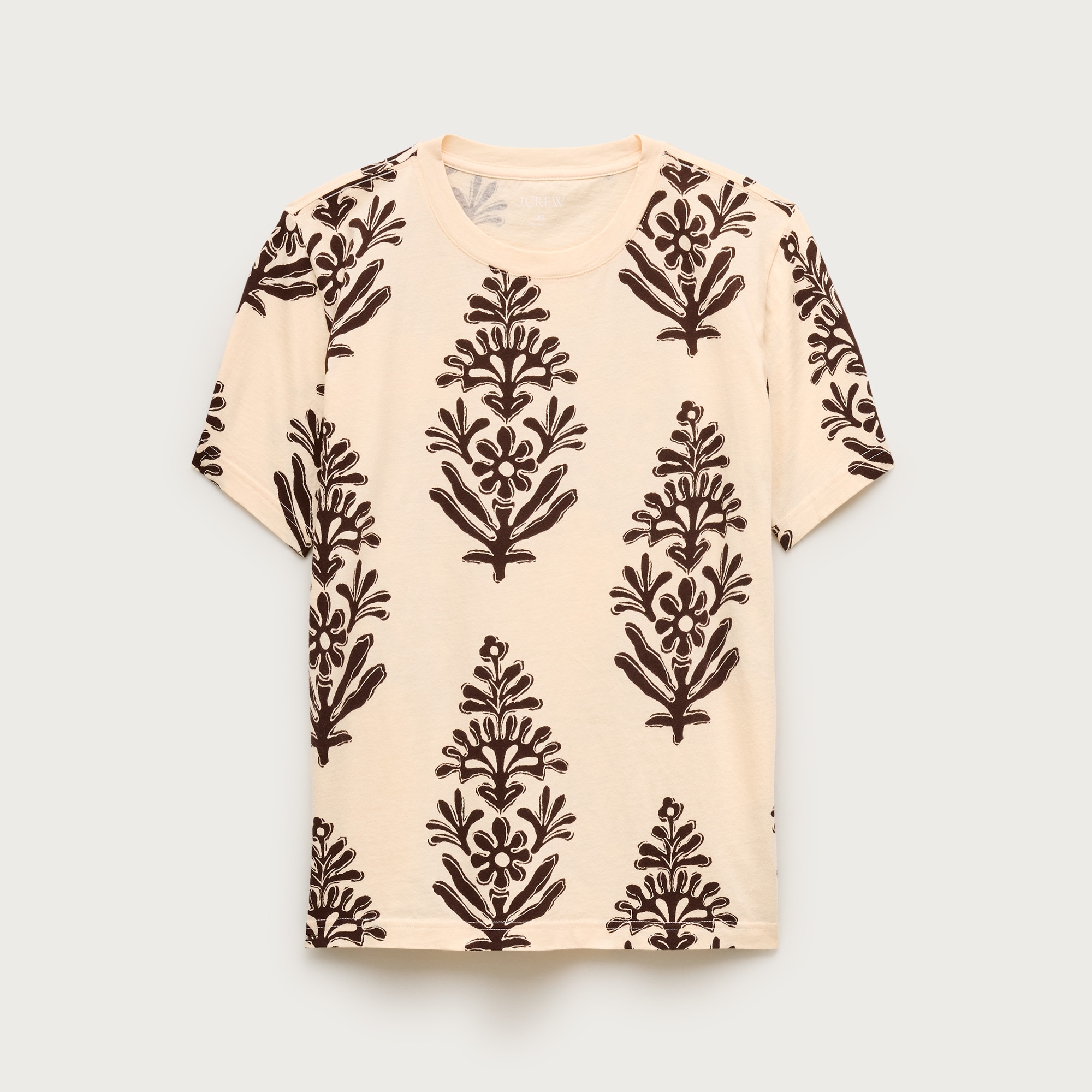 Broken-in jersey T-shirt in blooming lilac block print from J.Crew - $43