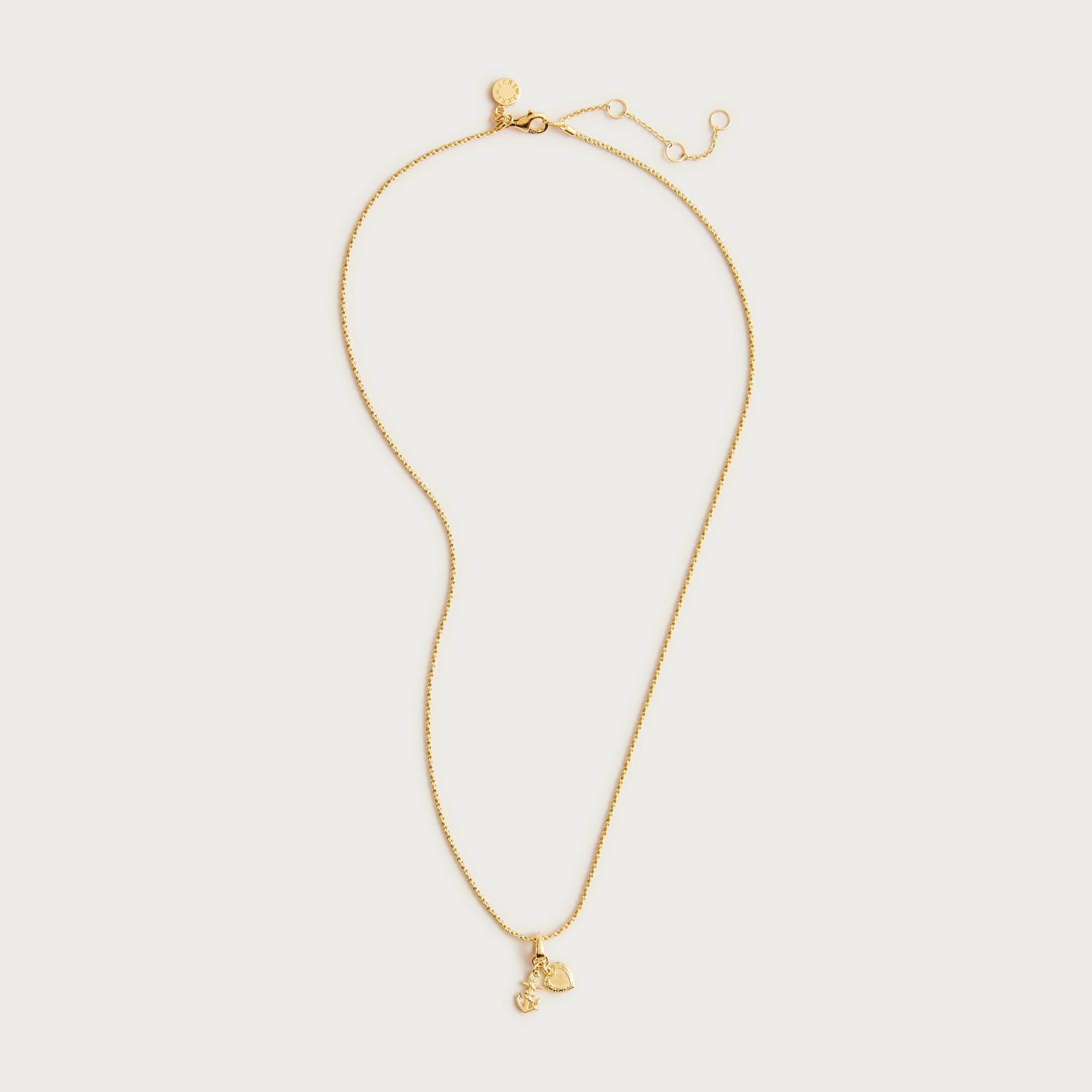 Gold vermeil heart charm necklace