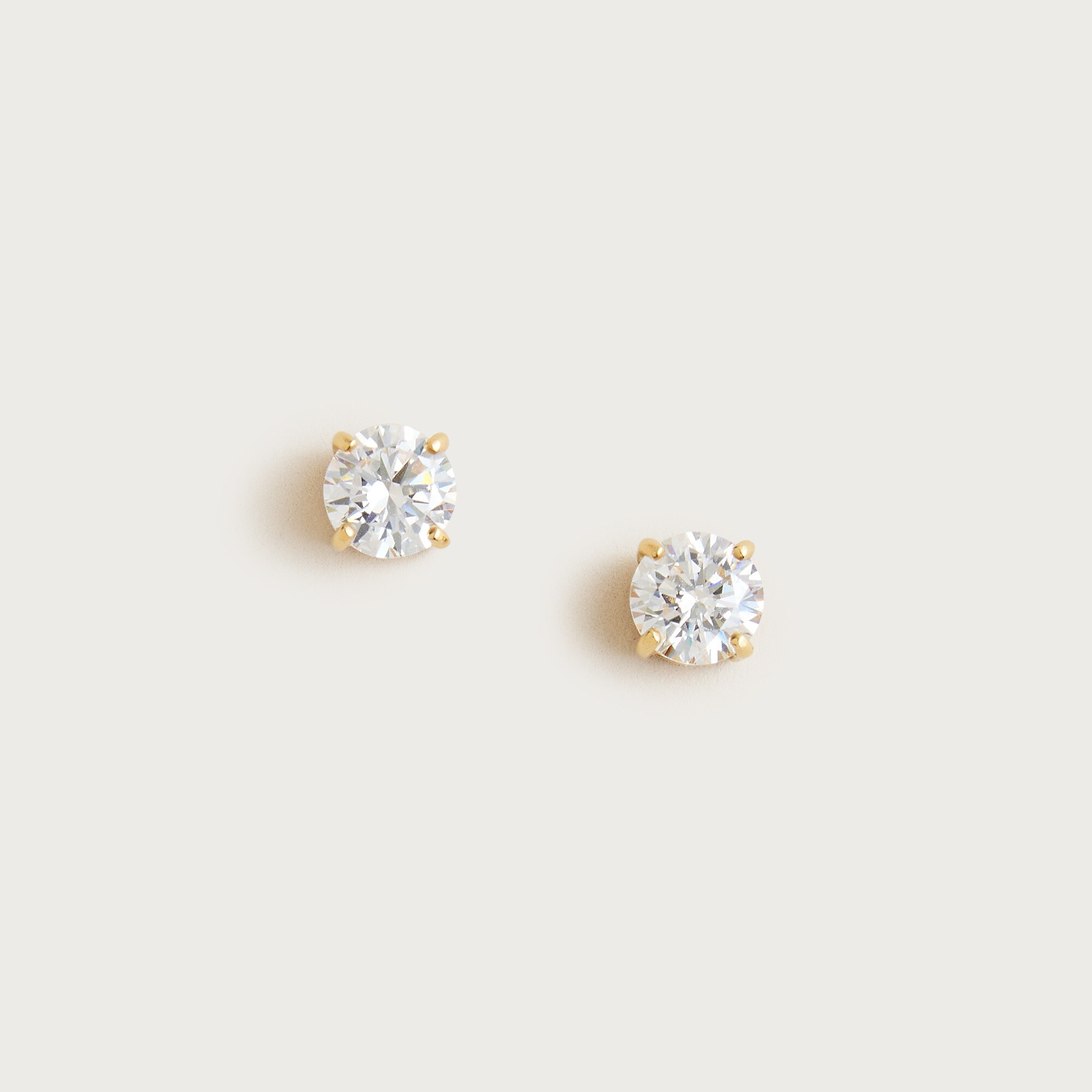 Gold Vermeil Cubic Zirconia Stud Earrings For Women | J.Crew