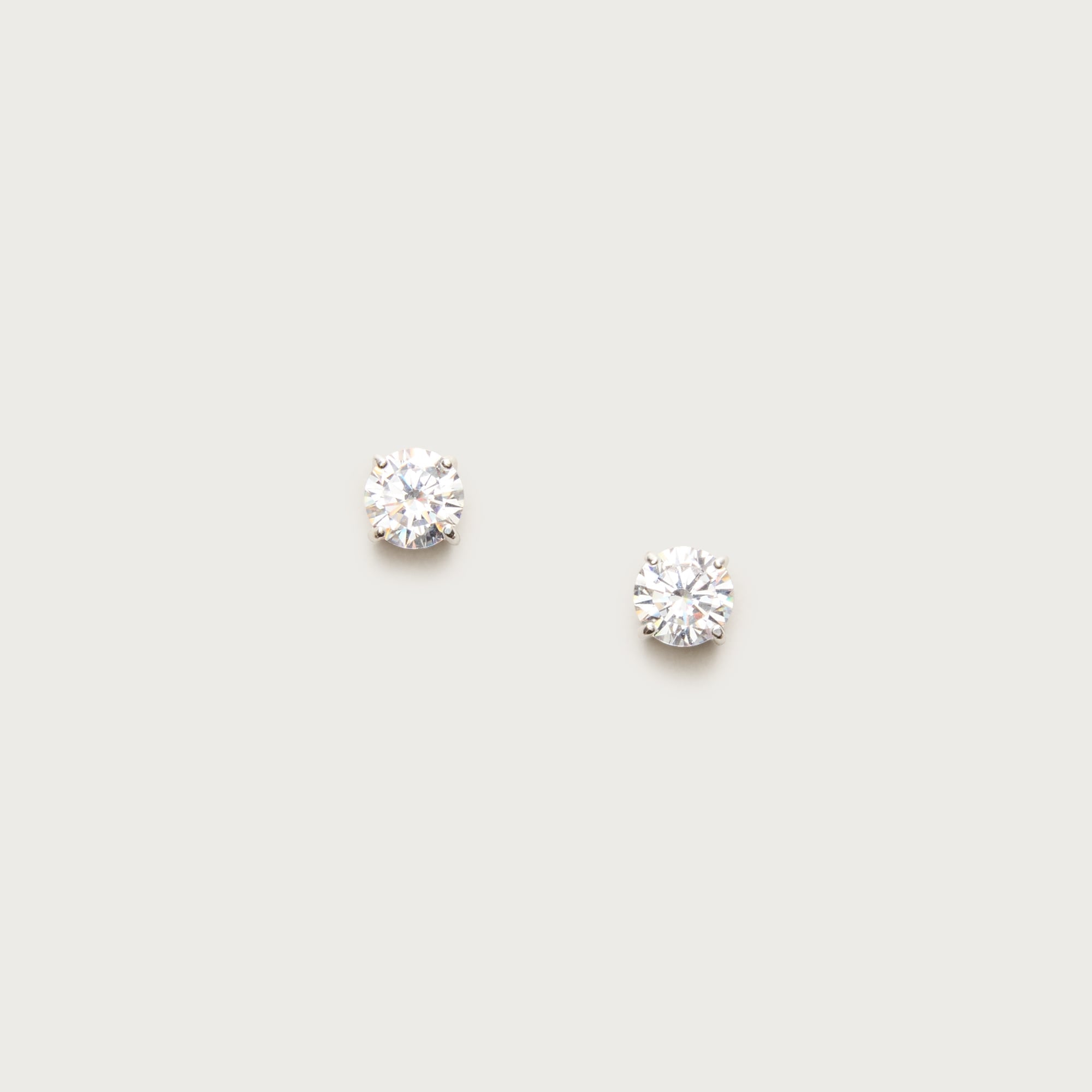 womens Gold vermeil cubic zirconia stud earrings