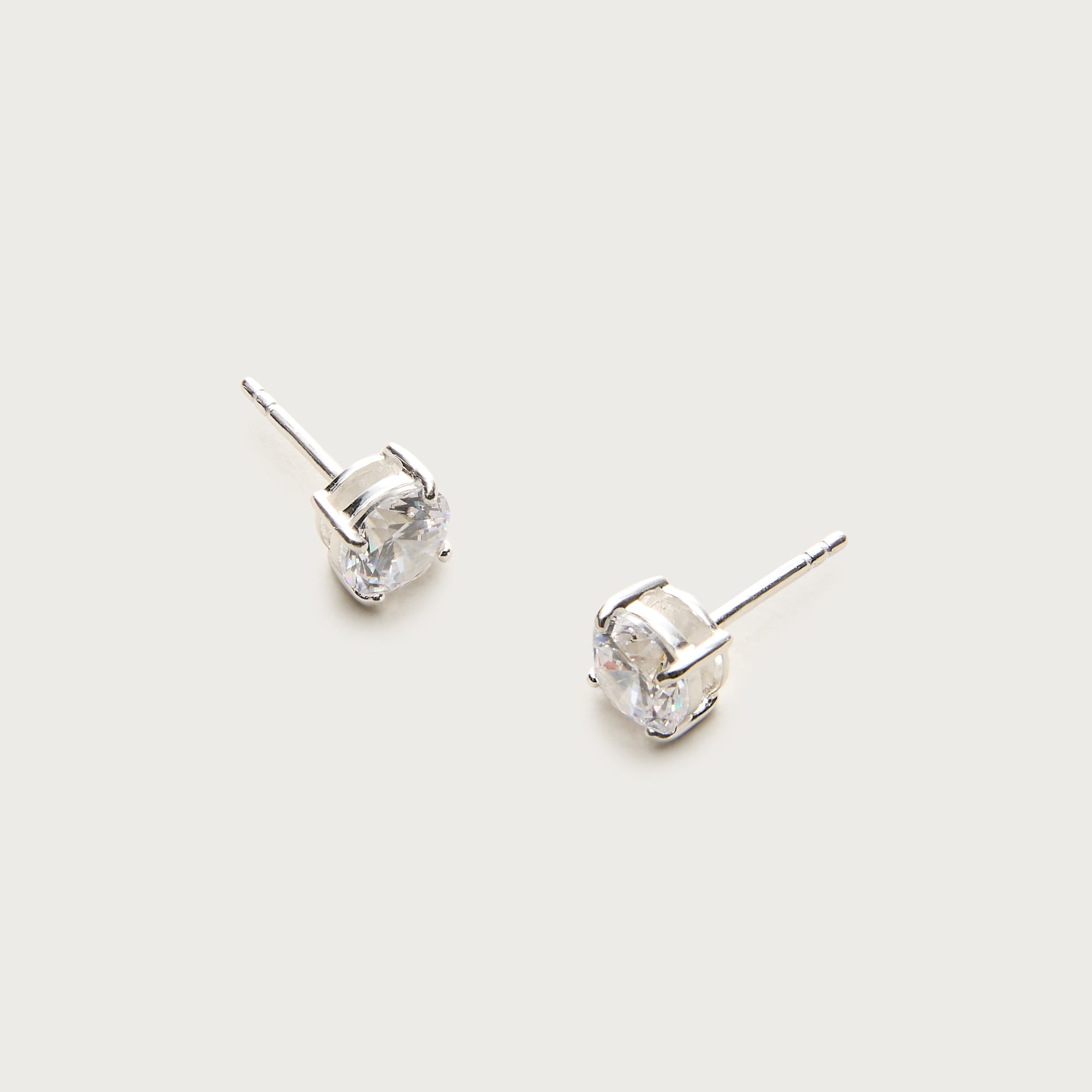 Demi-fine cubic zirconia stud earrings