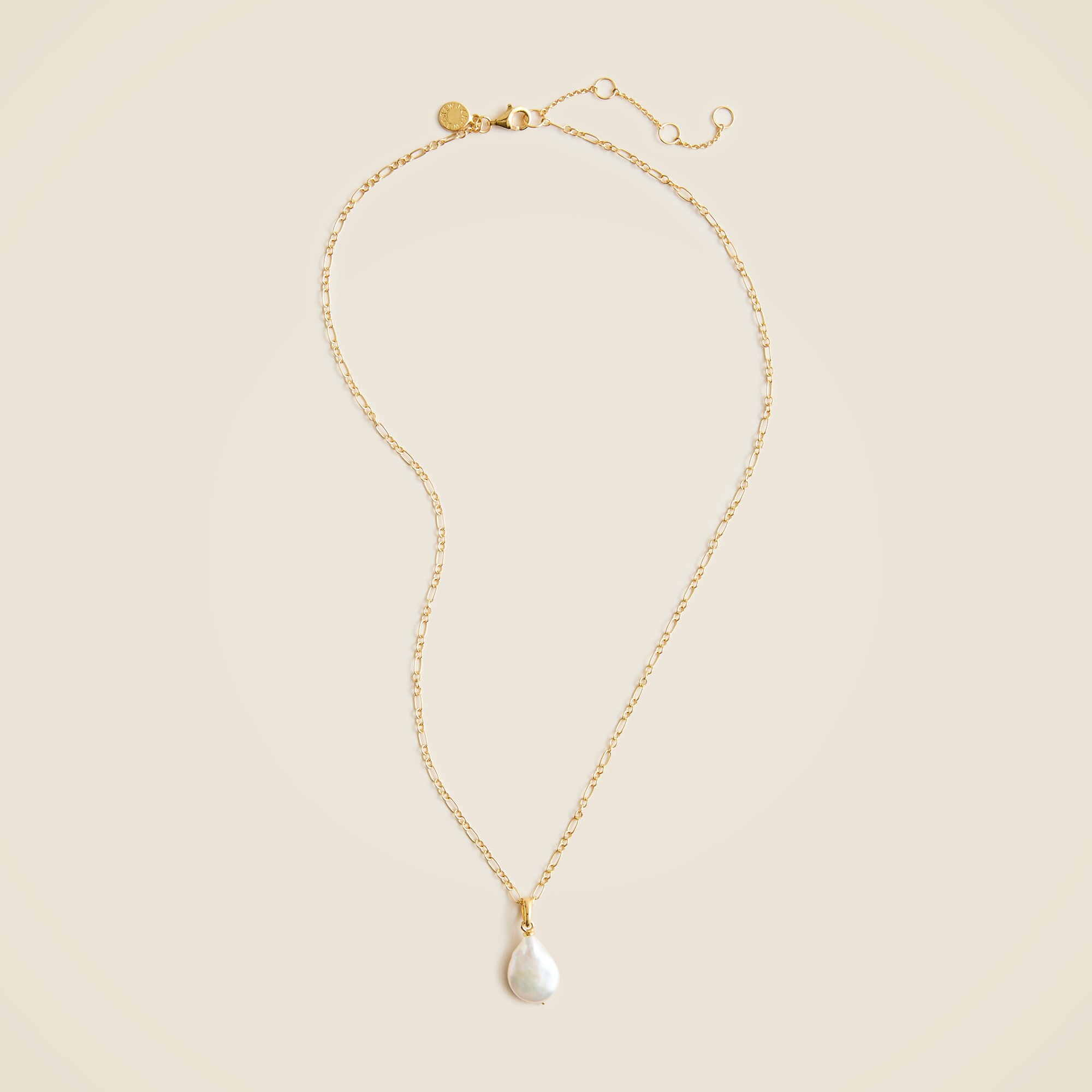 womens Gold vermeil freshwater pearl necklace