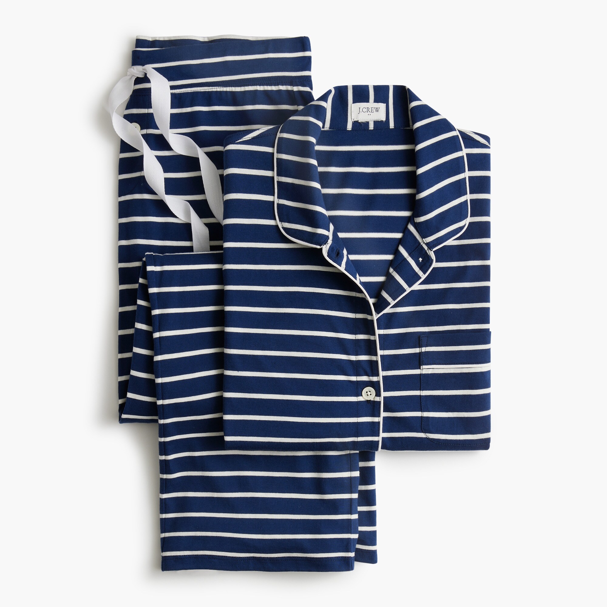 long-sleeve knit pajama set for women