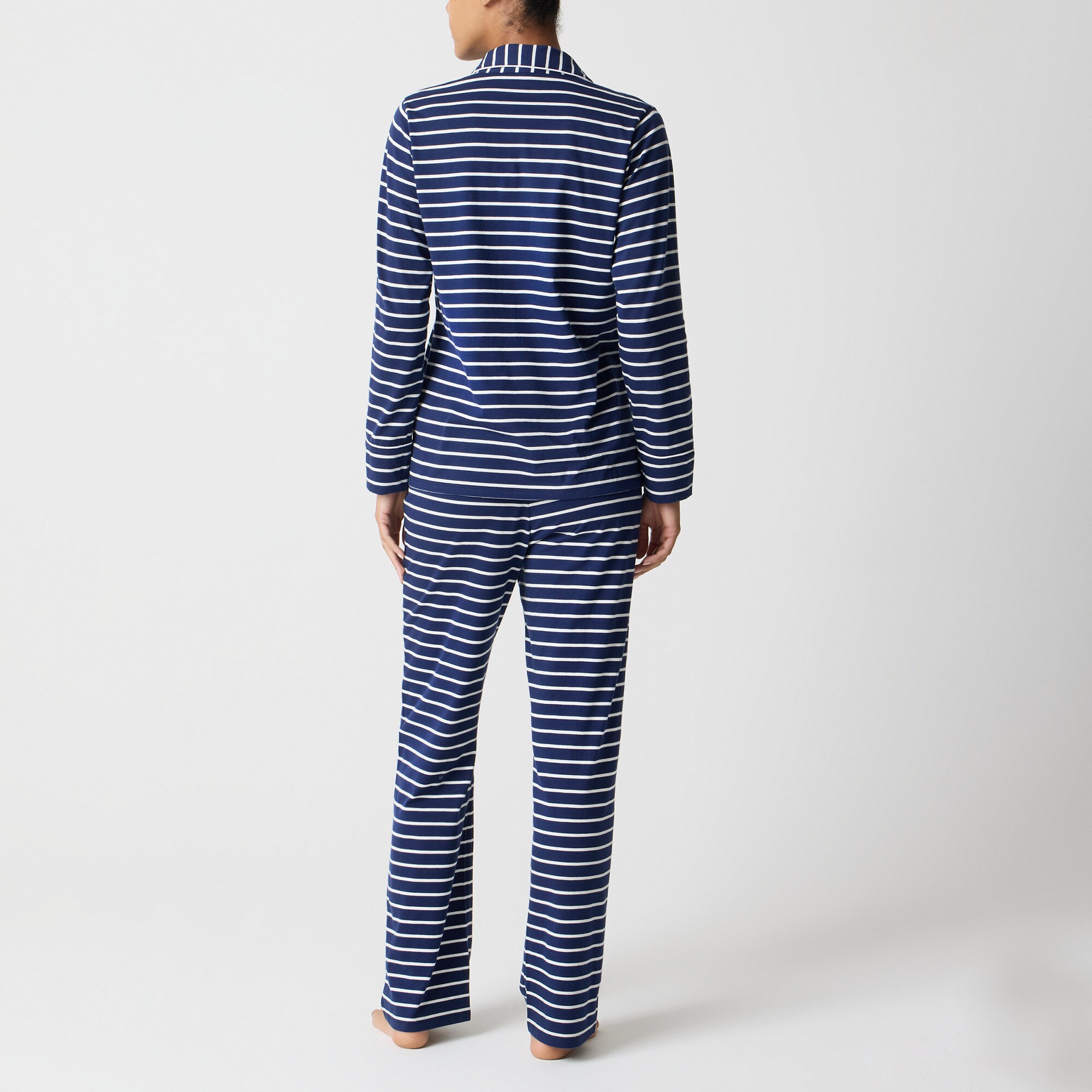 Long-sleeve knit pajama set