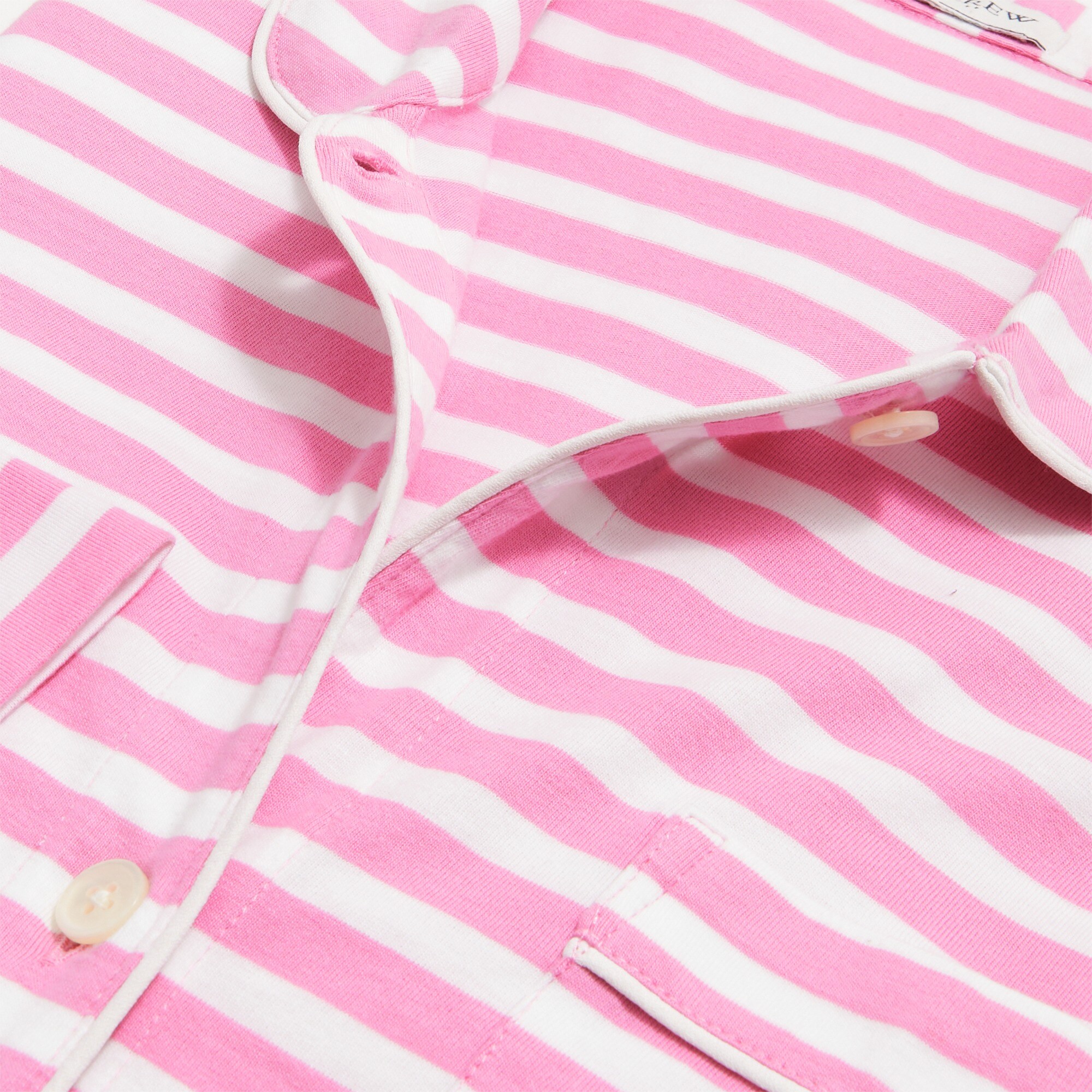 Long-sleeve knit pajama set