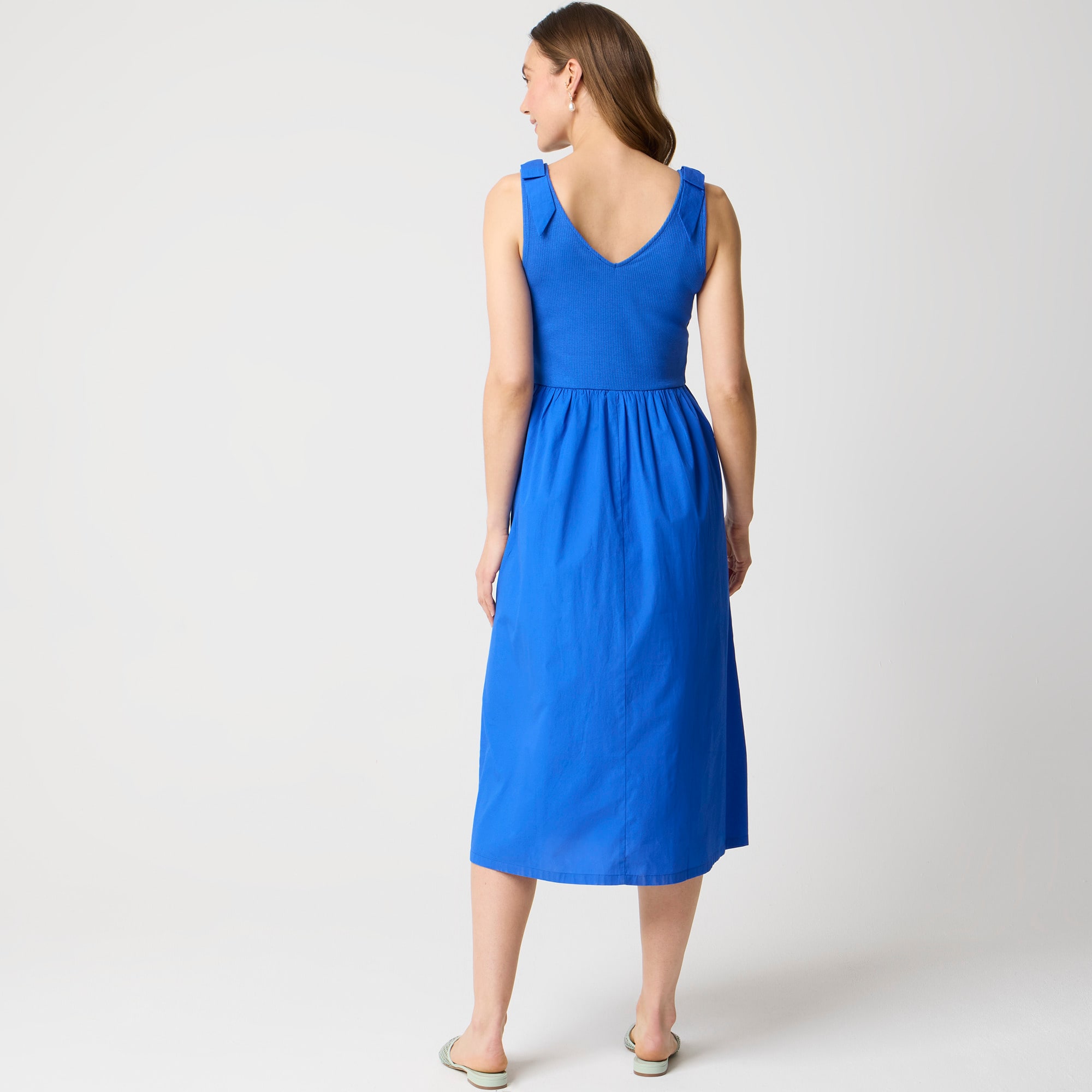 Bow-strap knit mixy dress