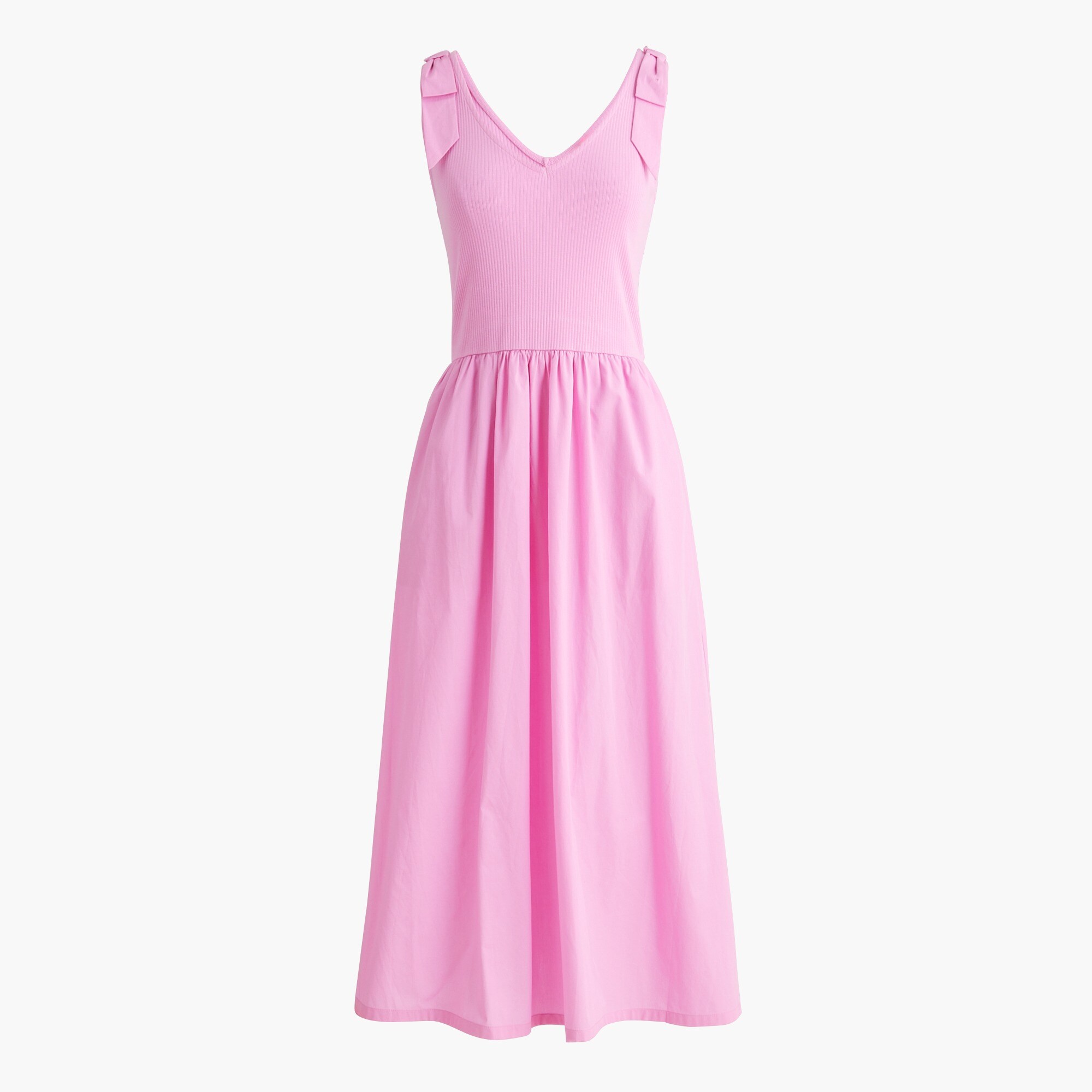 Bow-strap knit mixy dress