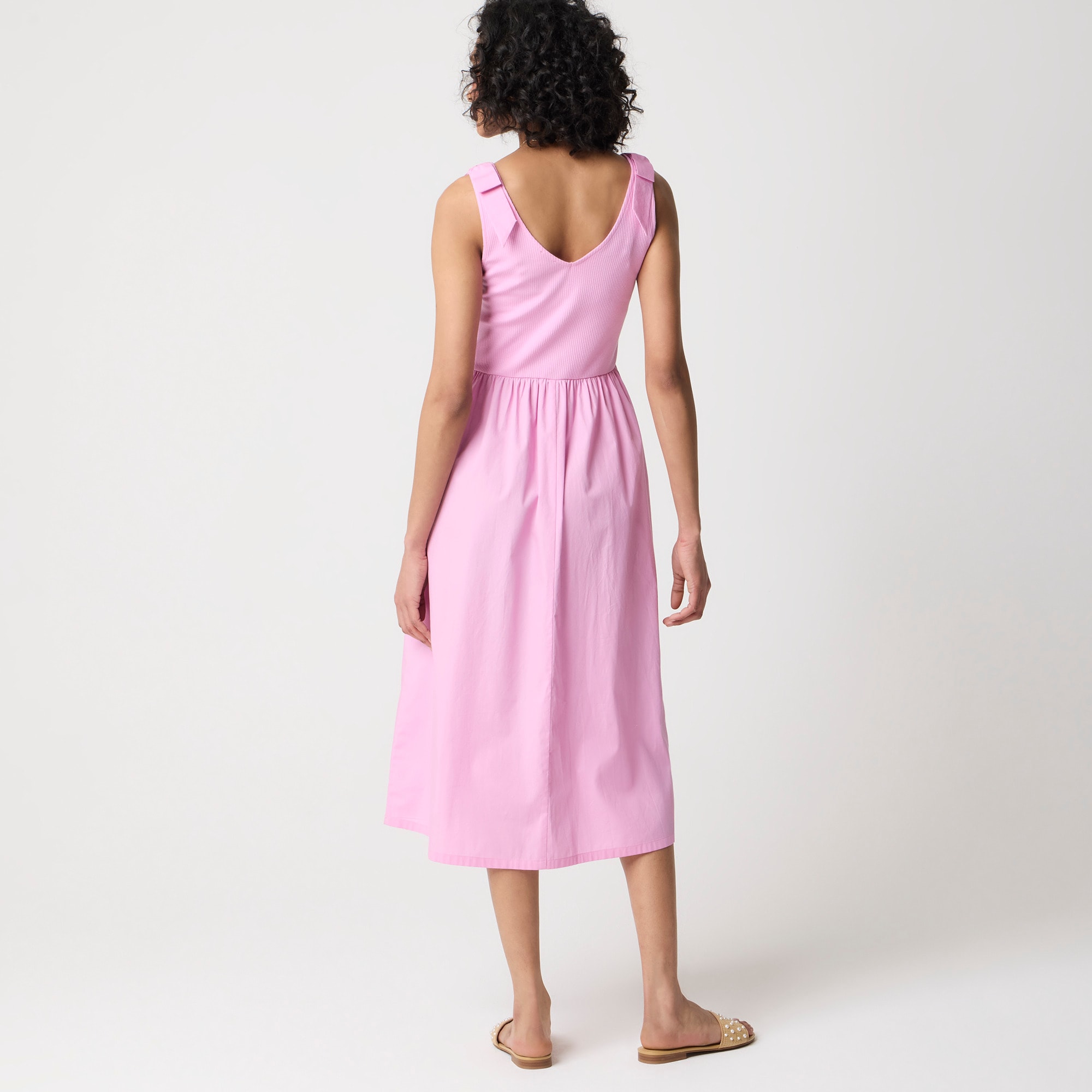 Bow-strap knit mixy dress