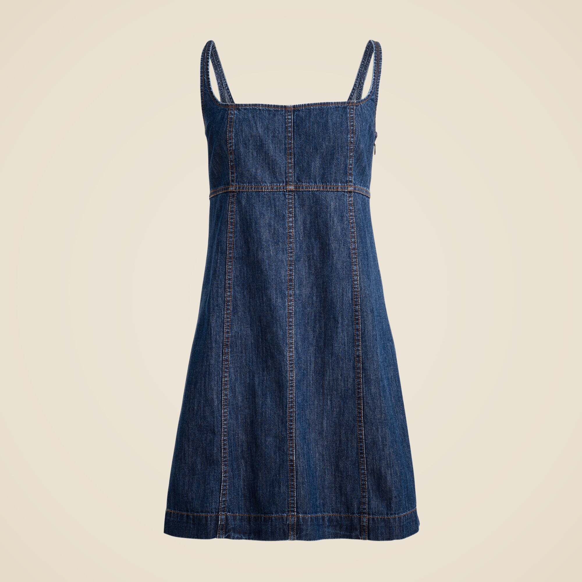 Seamed Mini Dress In Chambray For Women | J.Crew