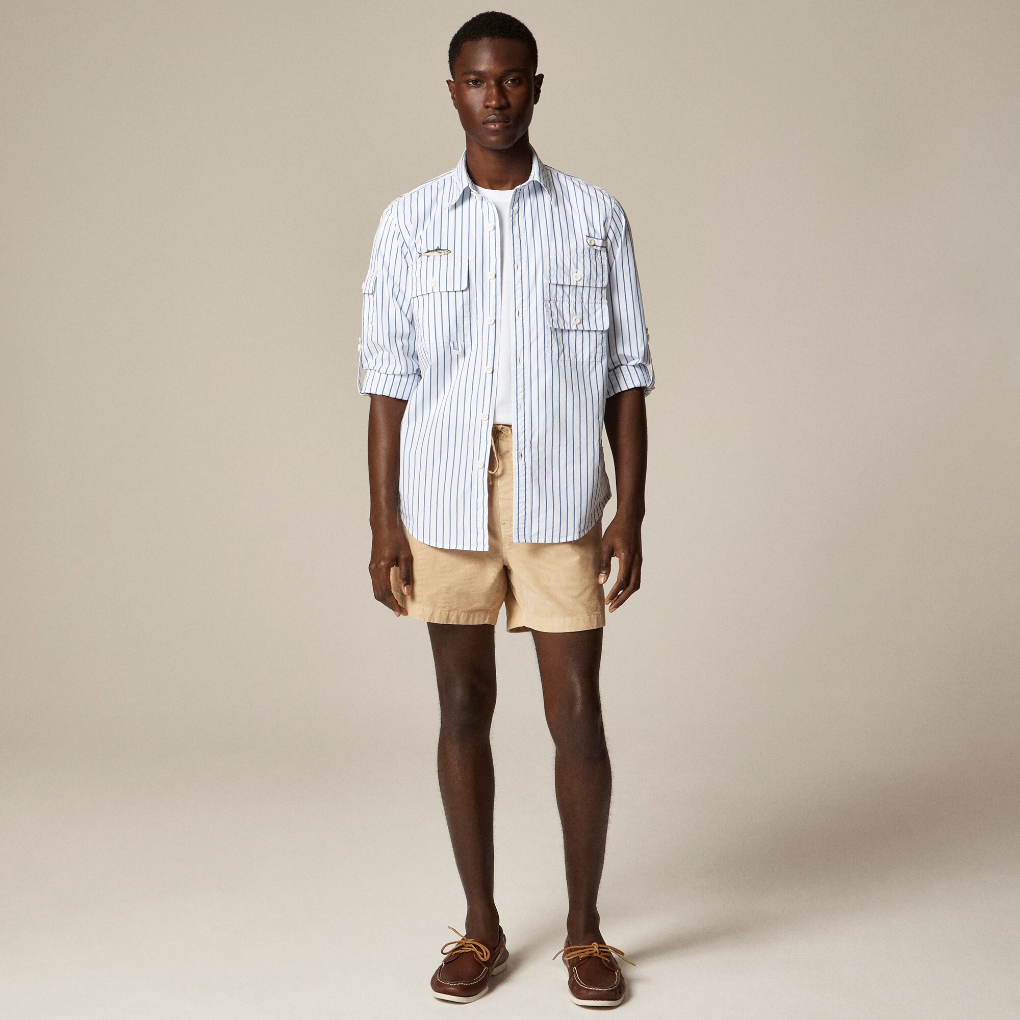 Atlantic Coastal Supplies X J.Crew cotton poplin fishing shirt