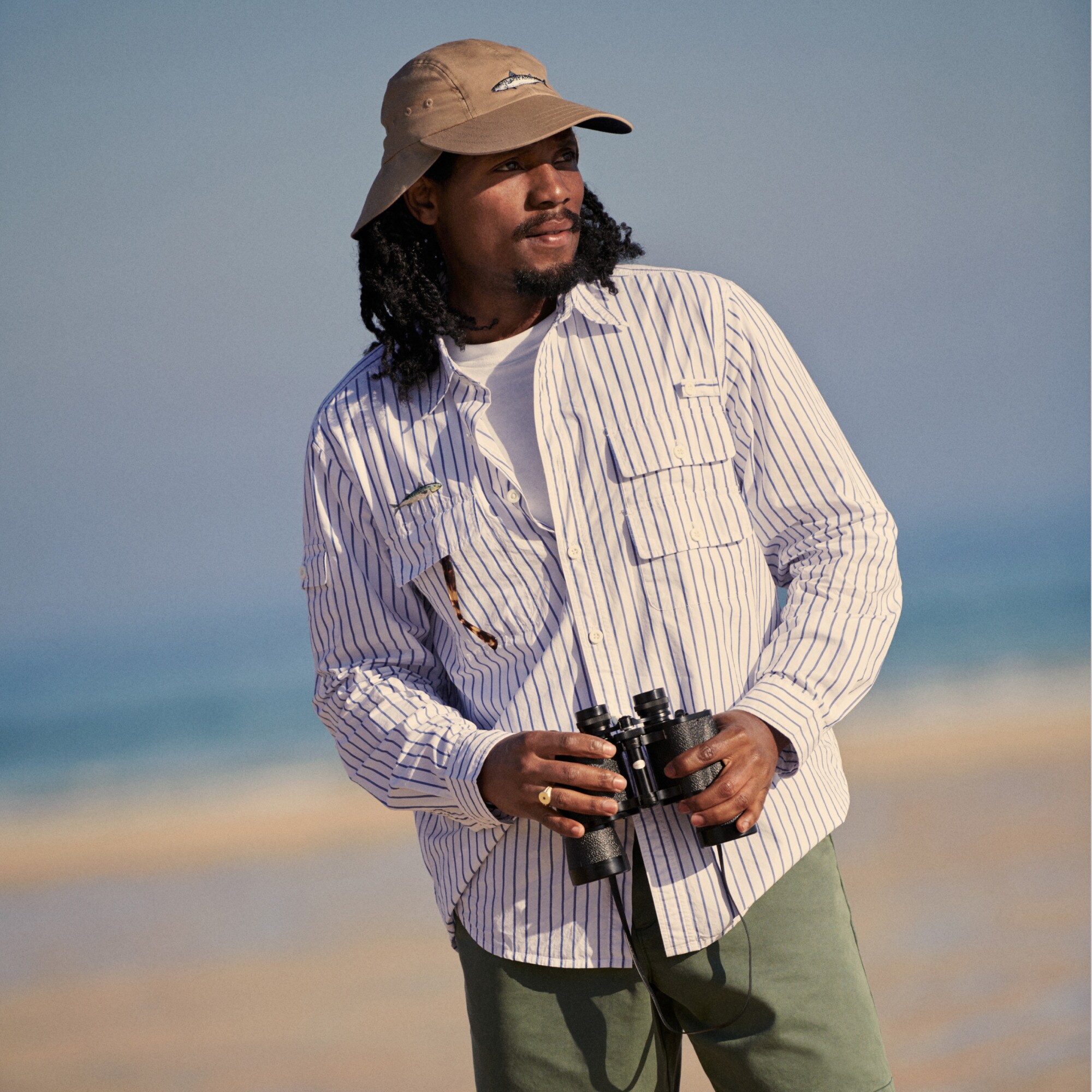 Atlantic Coastal Supplies X J.Crew Cotton Poplin Fishing Shirt For