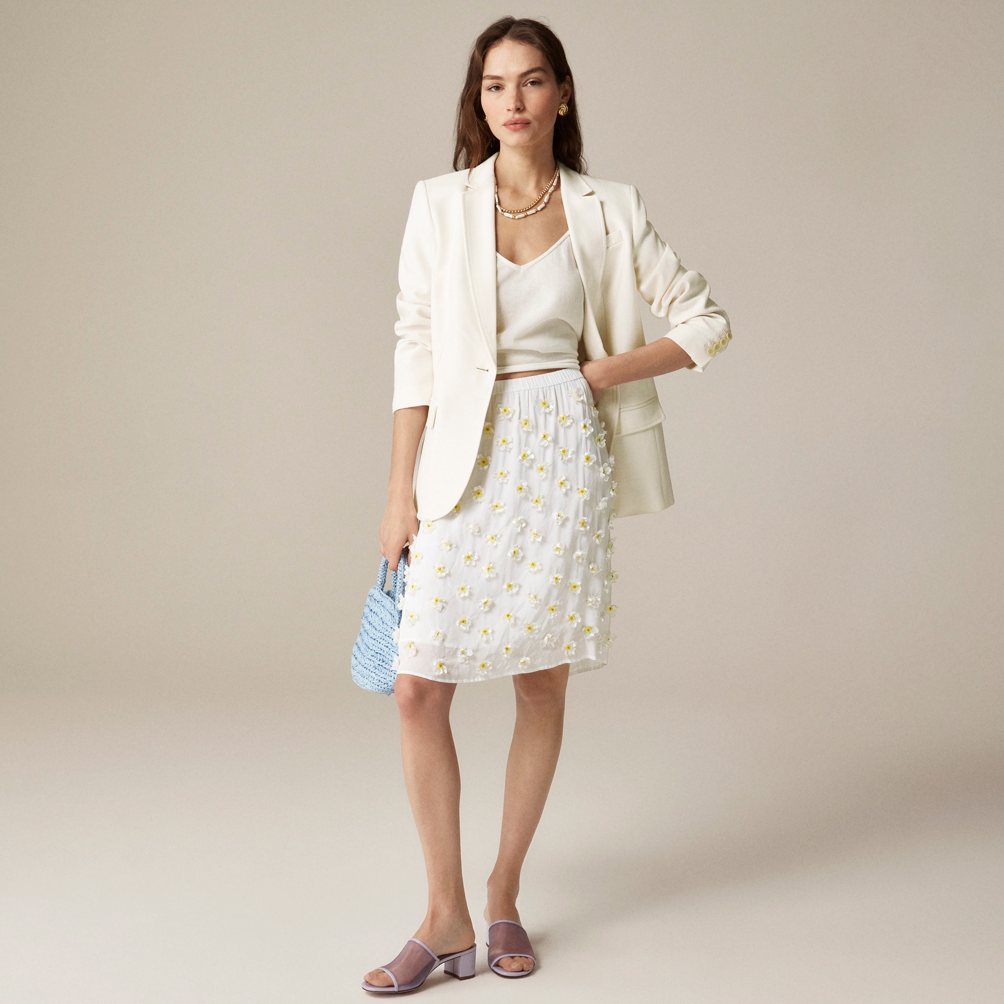 womens Collection embellished slip skirt