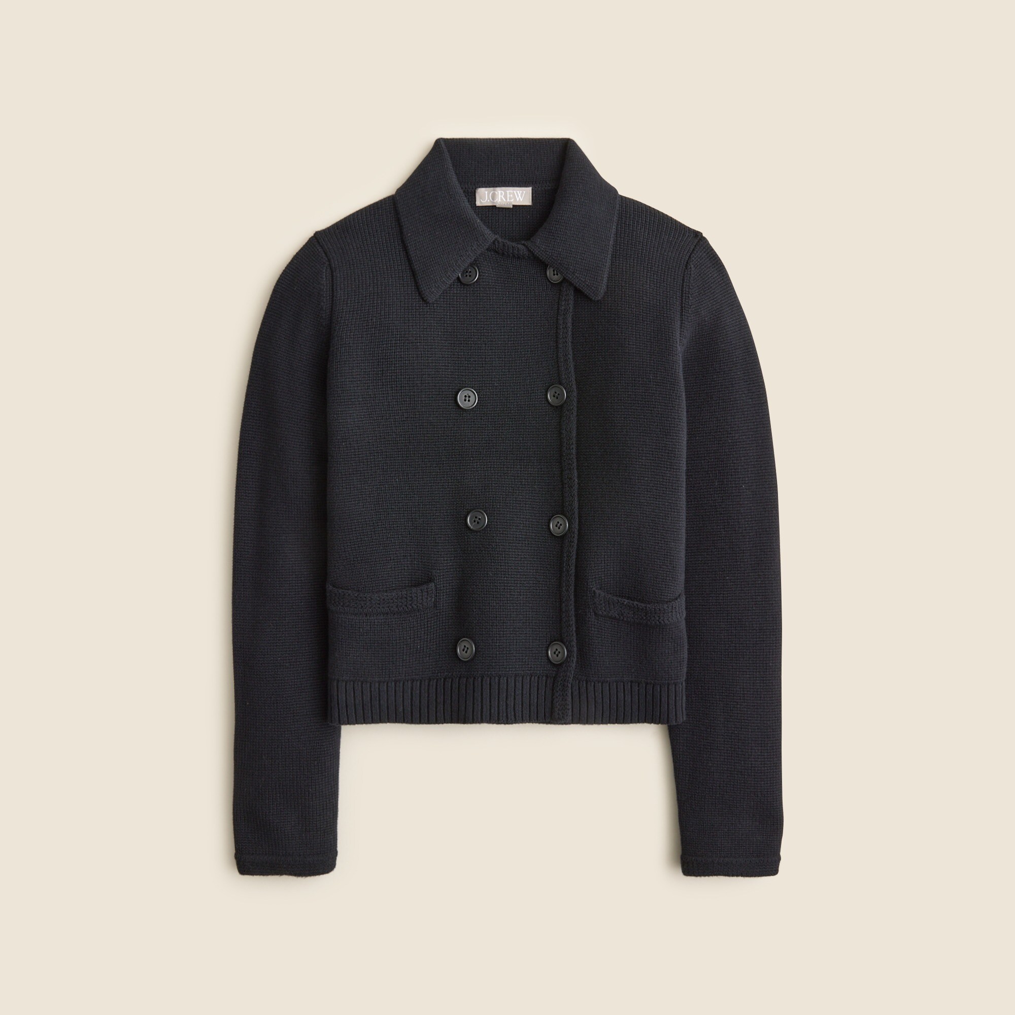 Shrunken peacoat sweater
