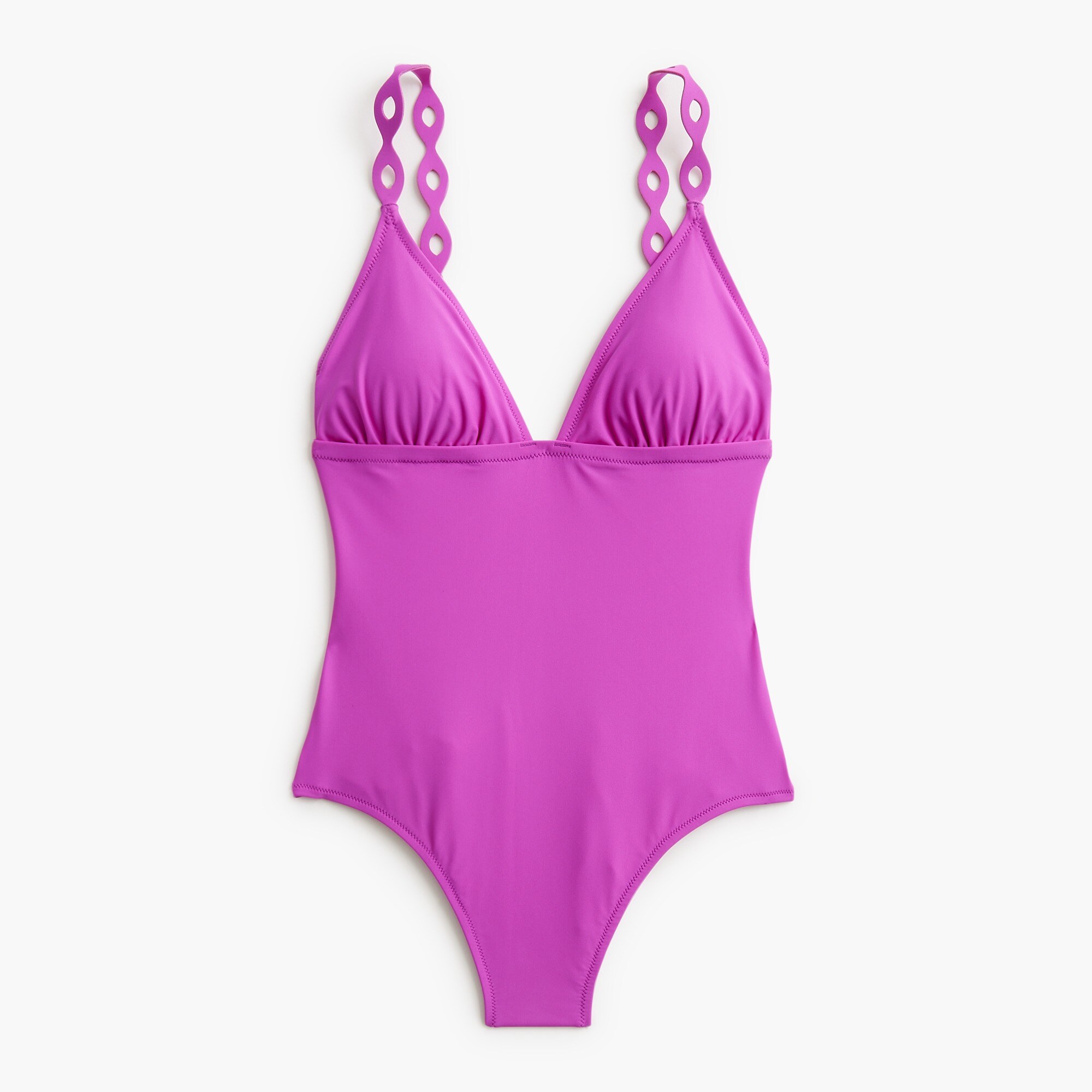  Cutout strap one-piece swimsuit
