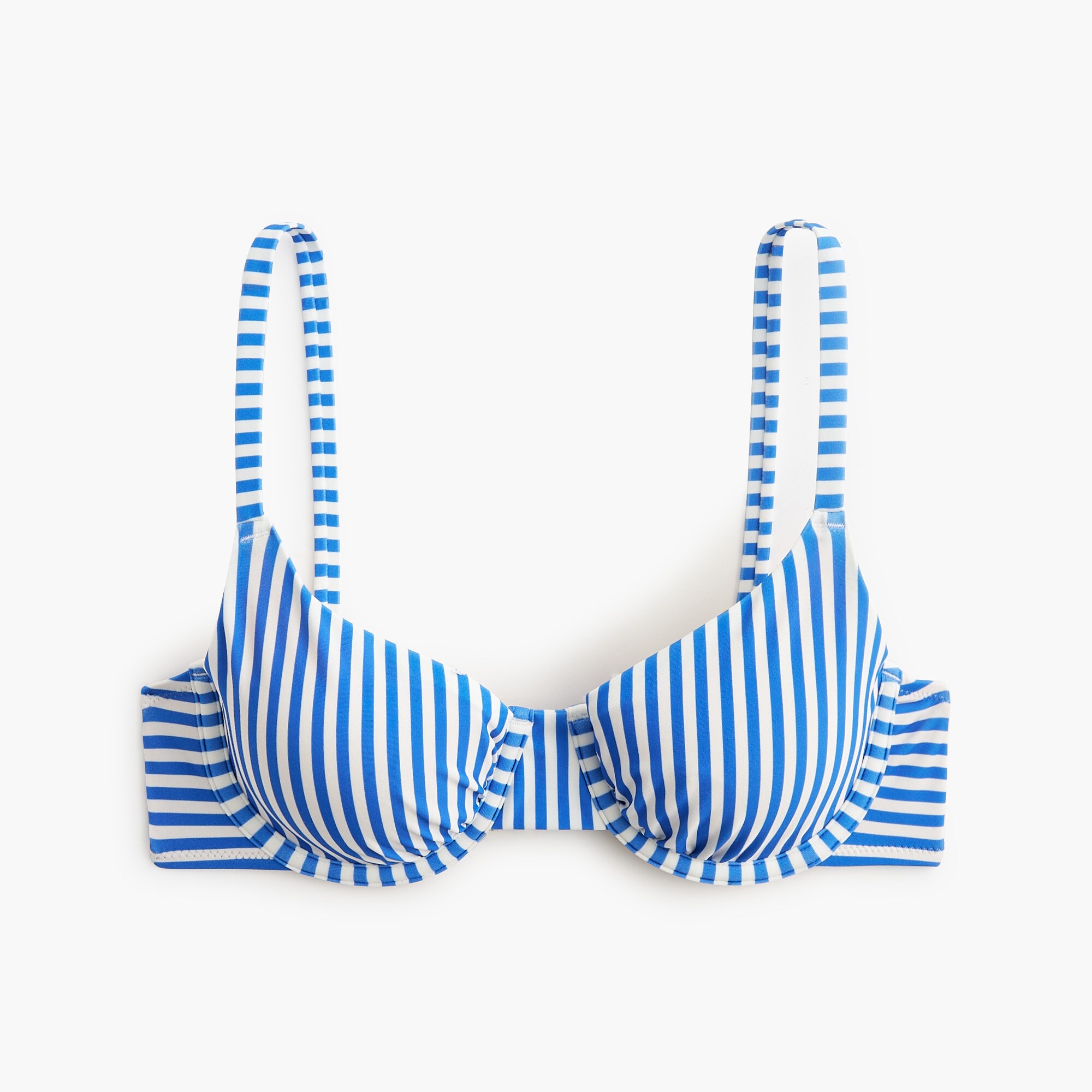 Striped underwire bikini top