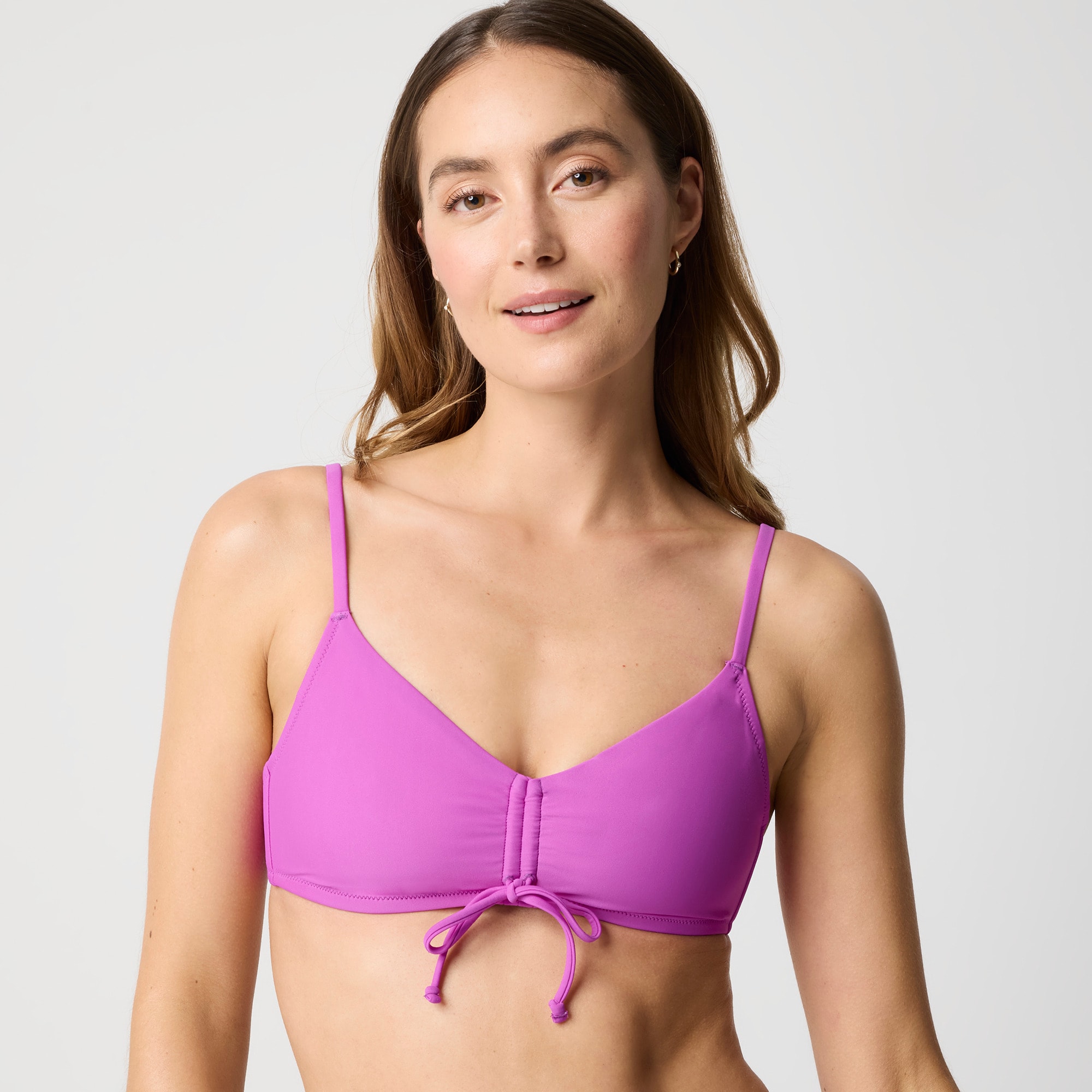 Tie-front bikini top