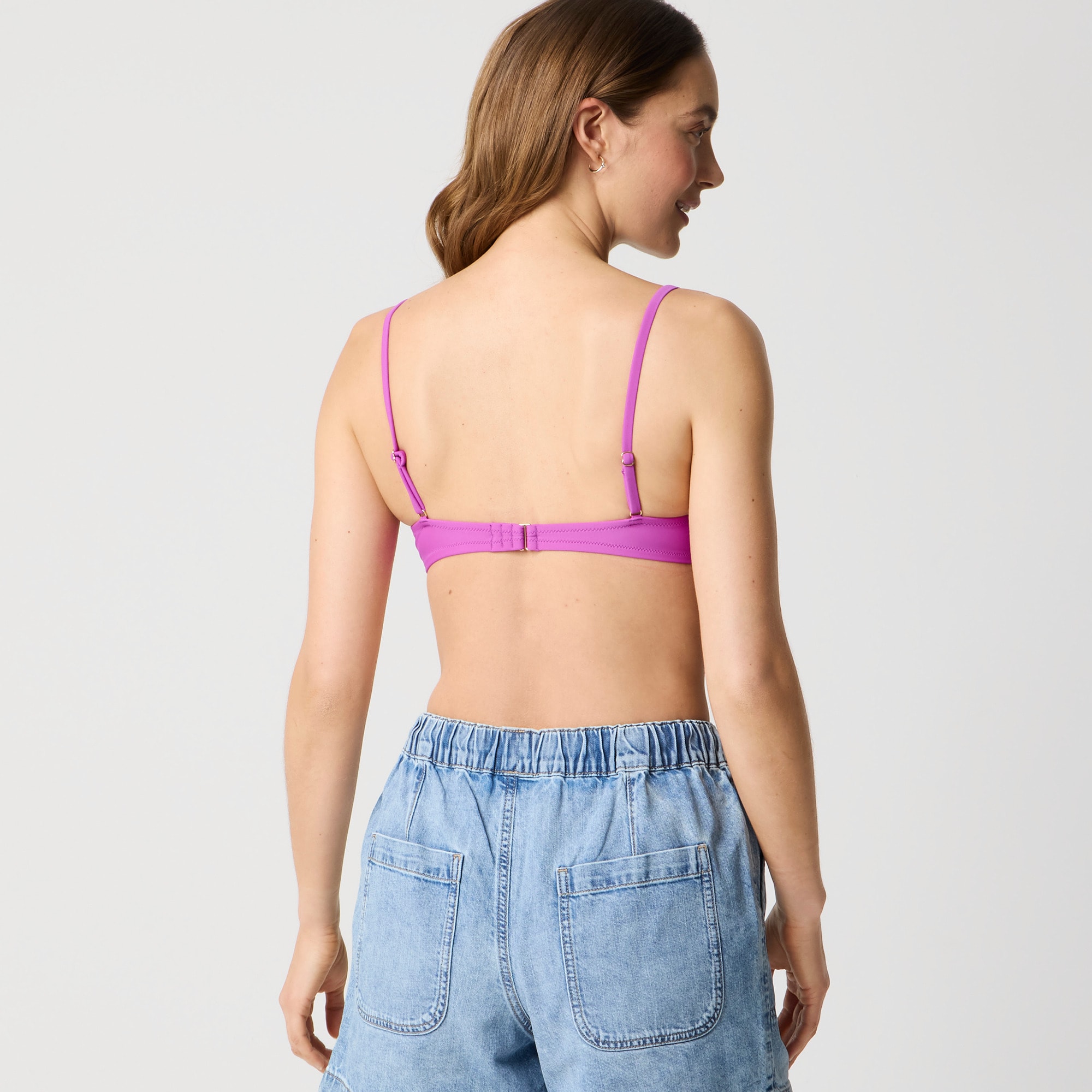 Tie-front bikini top