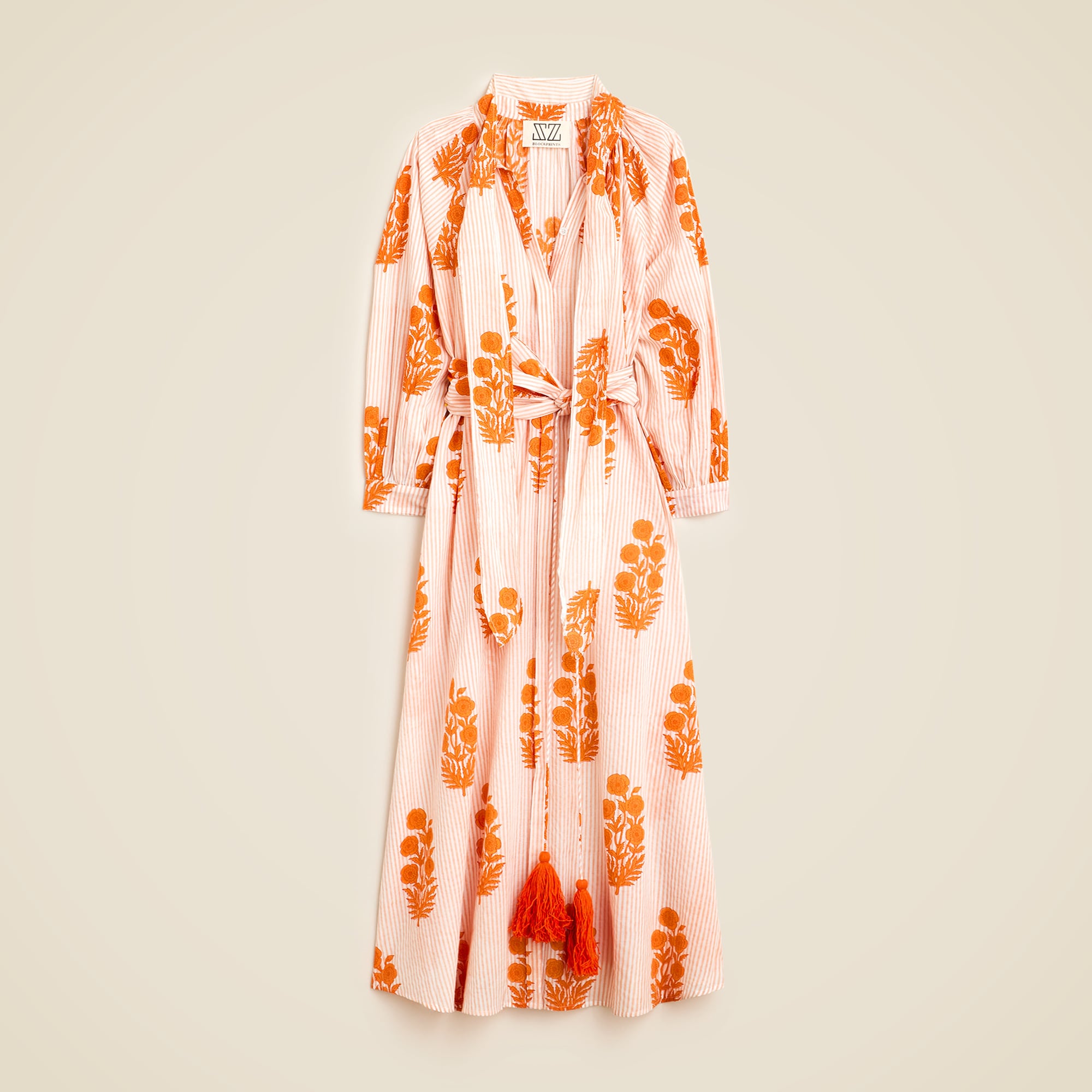 SZ Blockprints&trade; X J.Crew wrap shirtdress