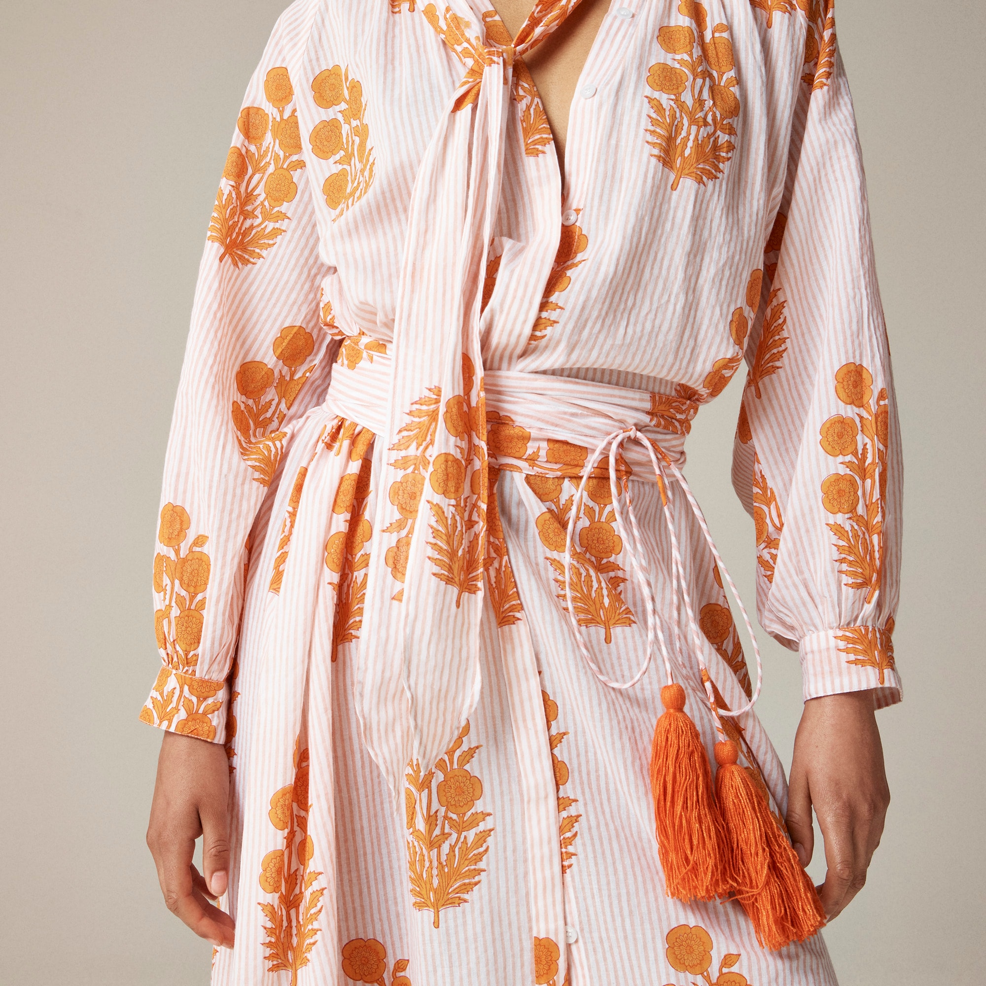 womens SZ Blockprints&trade; X J.Crew wrap shirtdress