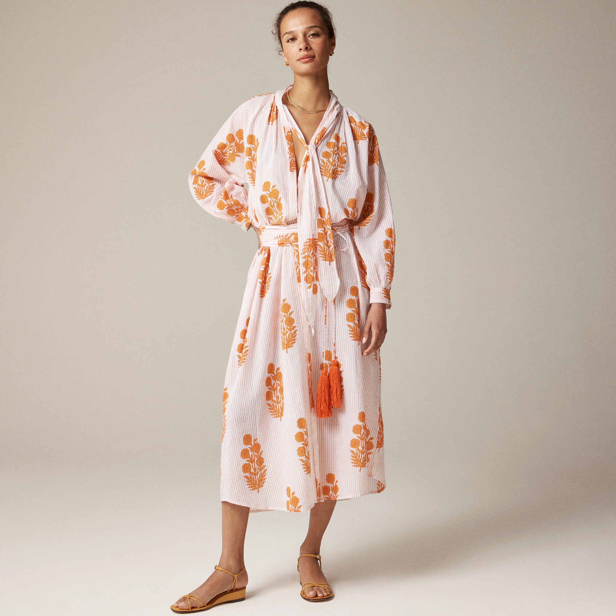  SZ Blockprints&trade; X J.Crew wrap shirt-dress