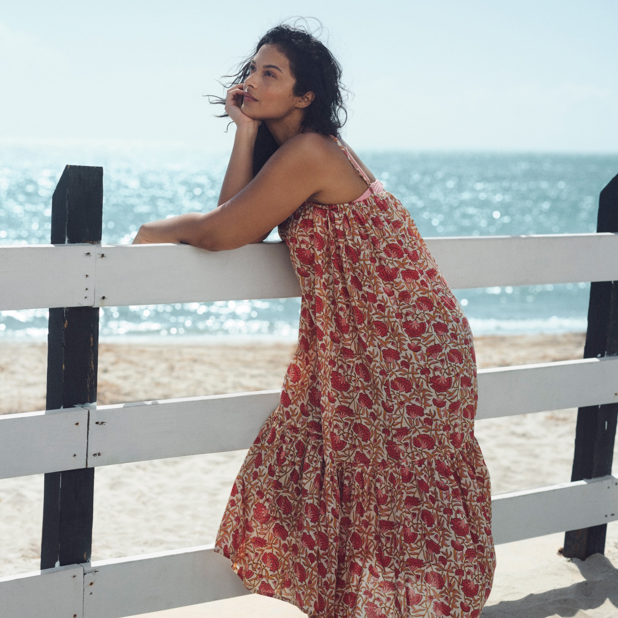 womens SZ Blockprints&trade; X J.Crew tiered dress