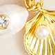 Nautical charm huggie hoop earrings PEARL nautical charm huggie hoop earrings for women