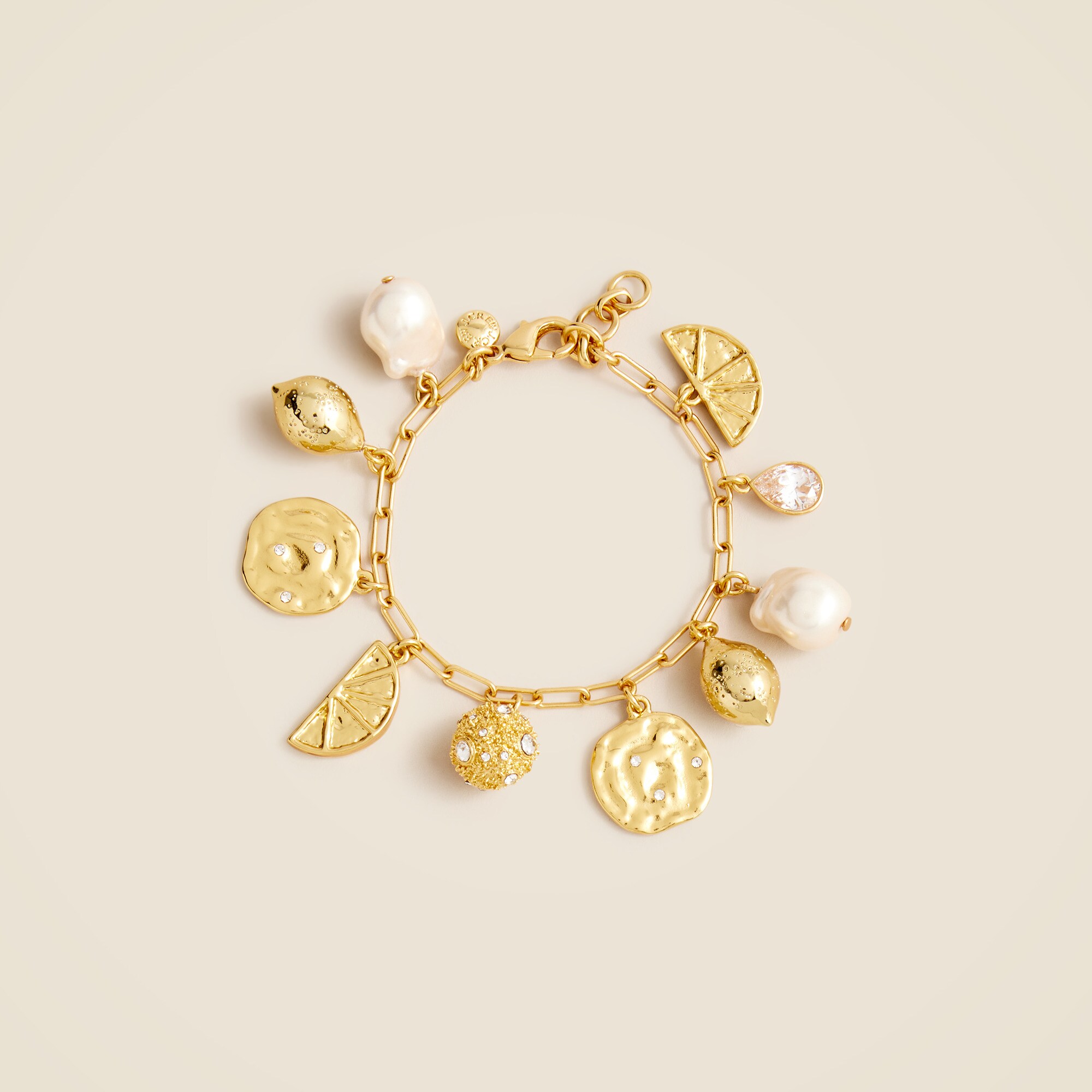 Nautical lemon charm bracelet