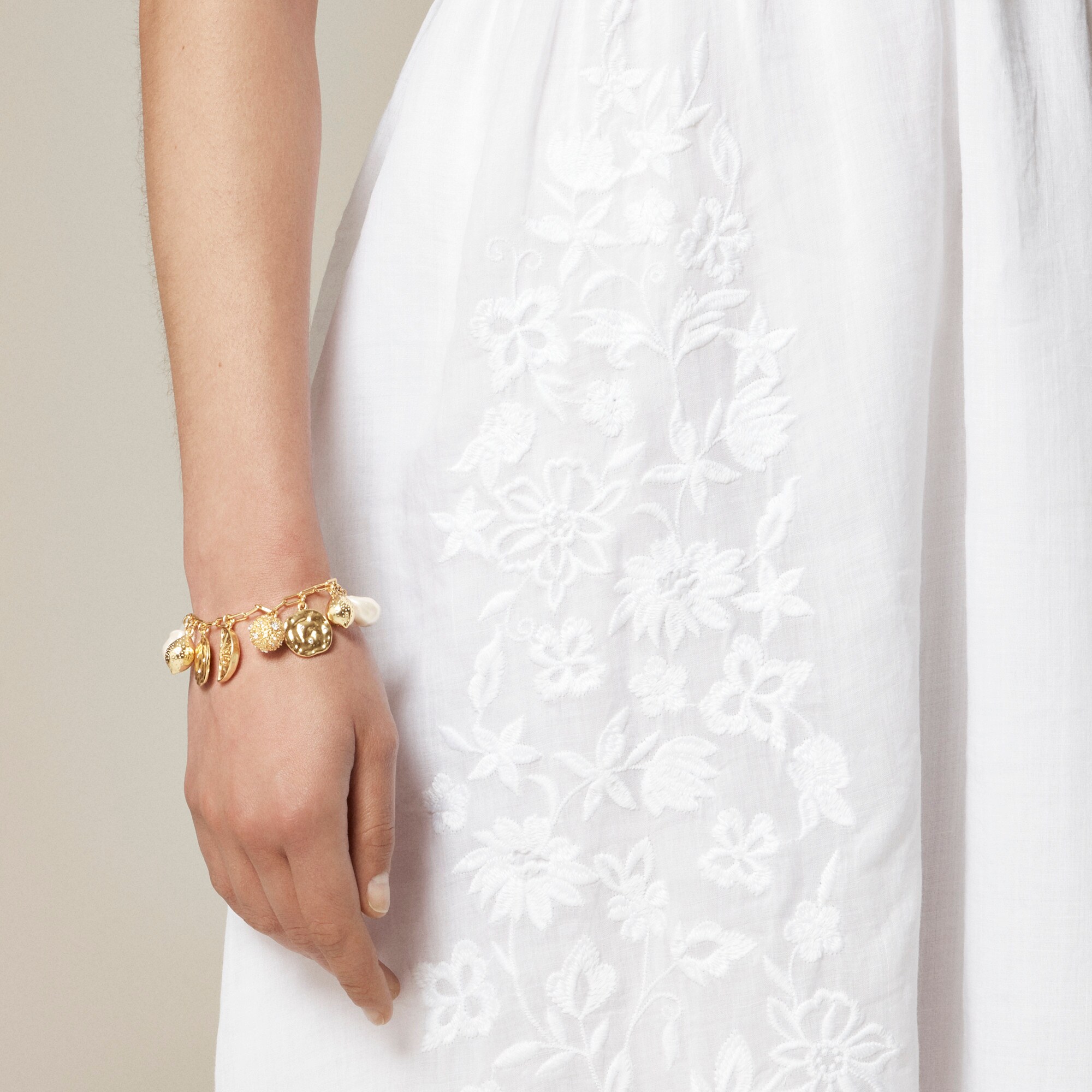 Nautical lemon charm bracelet