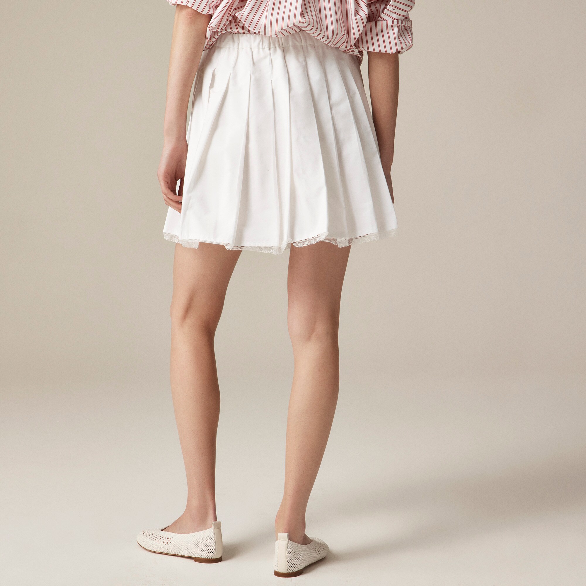 Pleated tie-waist mini skirt - image 4
