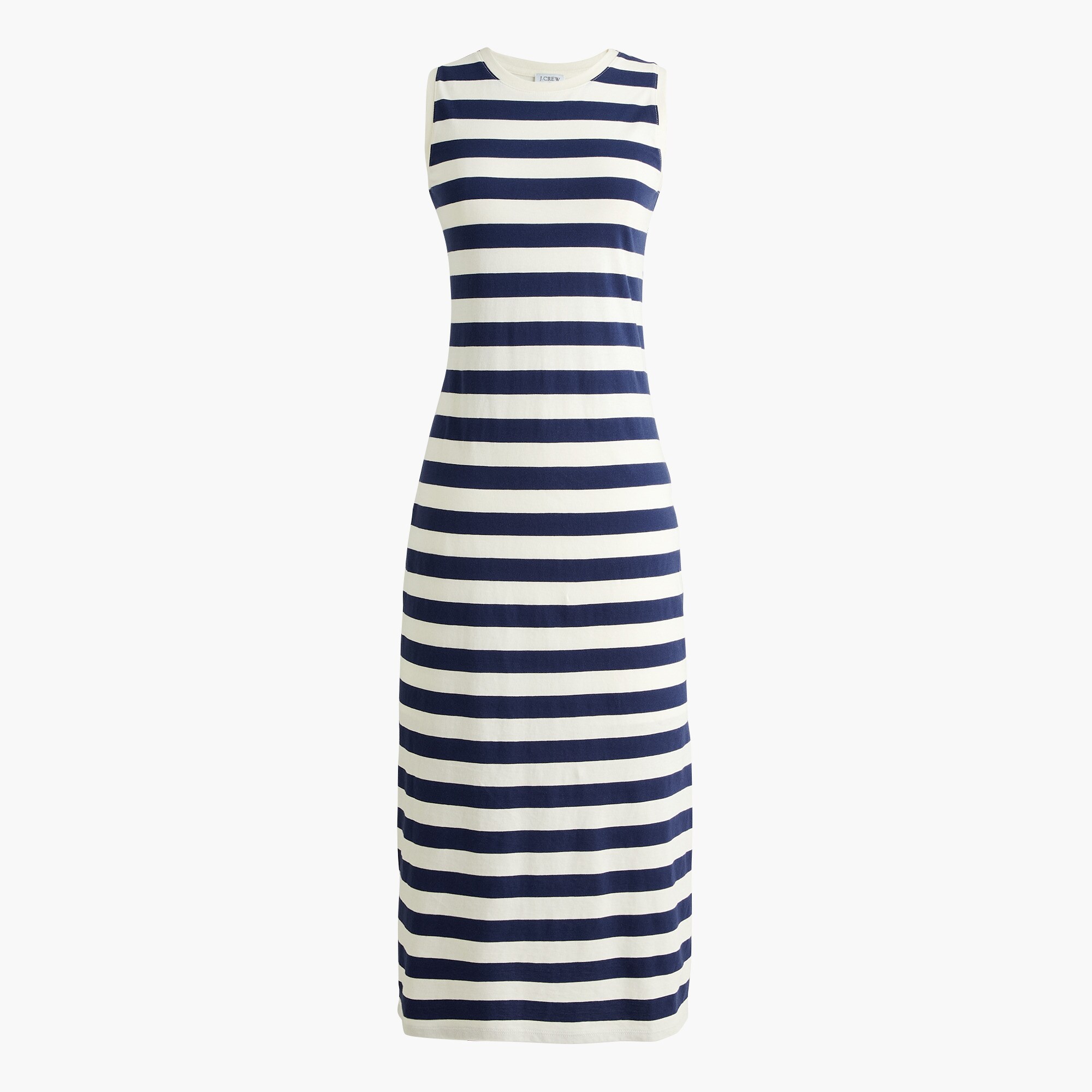 Striped knit midi dress