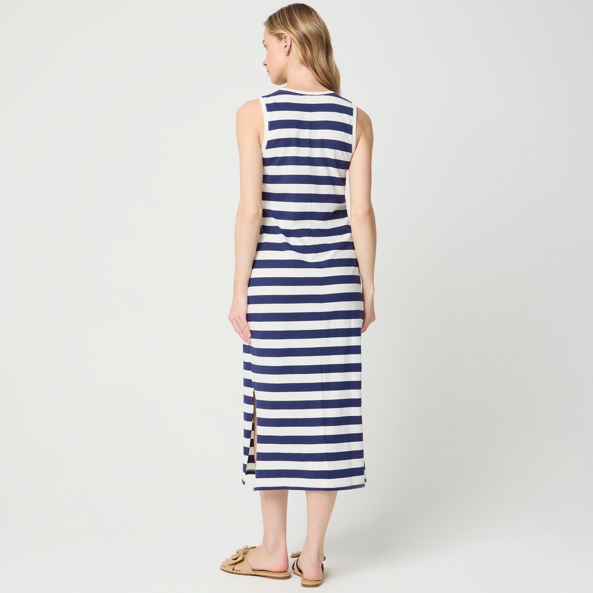 j crew strappy knit midi dress Women's Strappy Midi Dress (White Multi, Size 4) J.Crew Factory