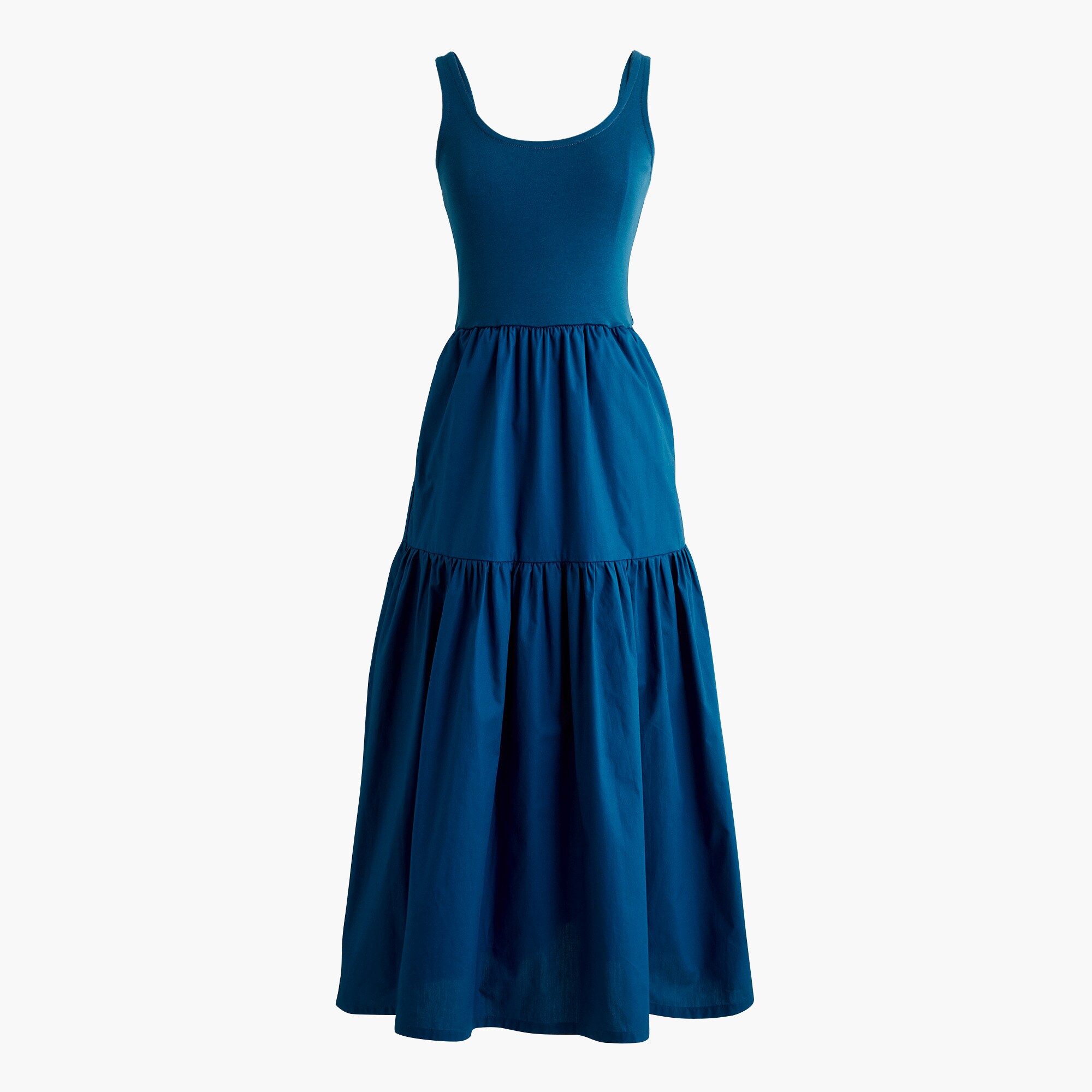 Tiered knit mixy maxi dress