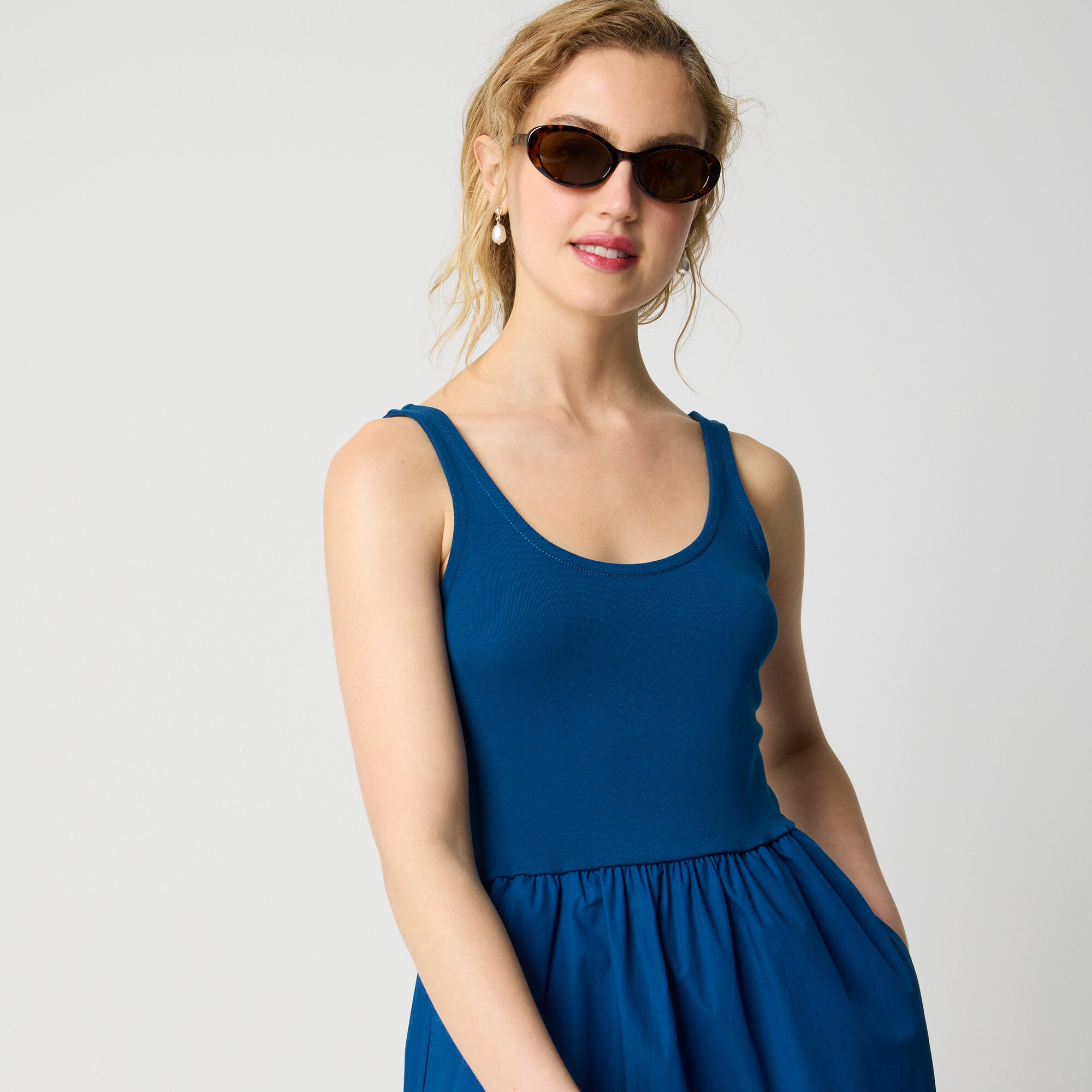 Tiered knit mixy maxi dress