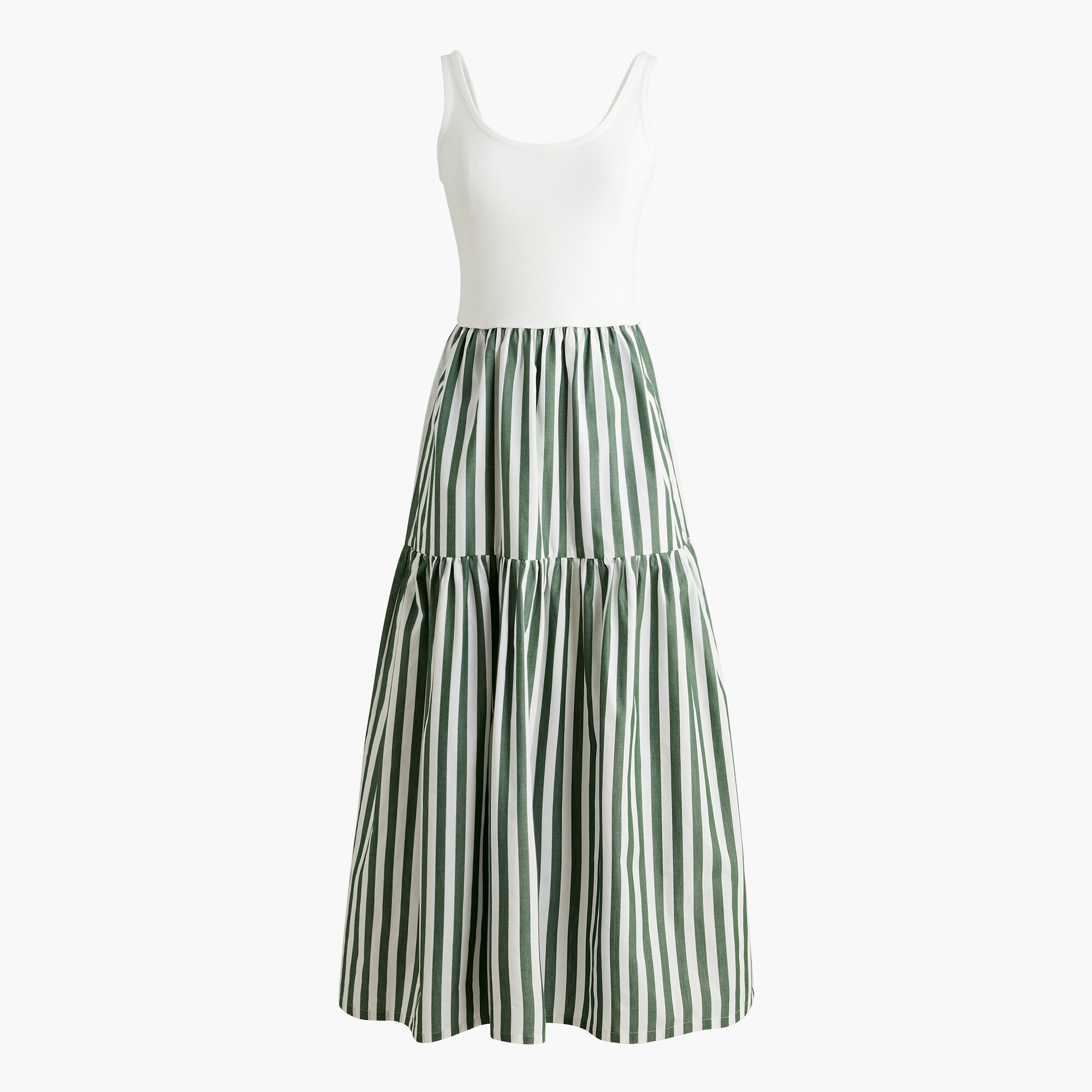 Striped tiered knit mixy dress