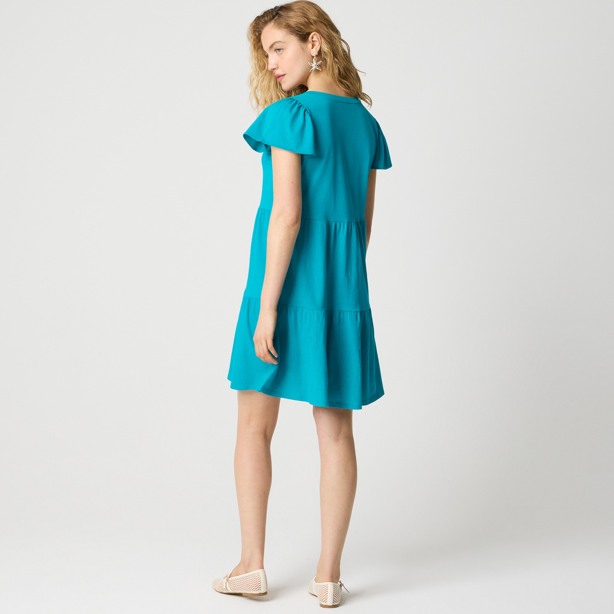 Tiered knit mini dress