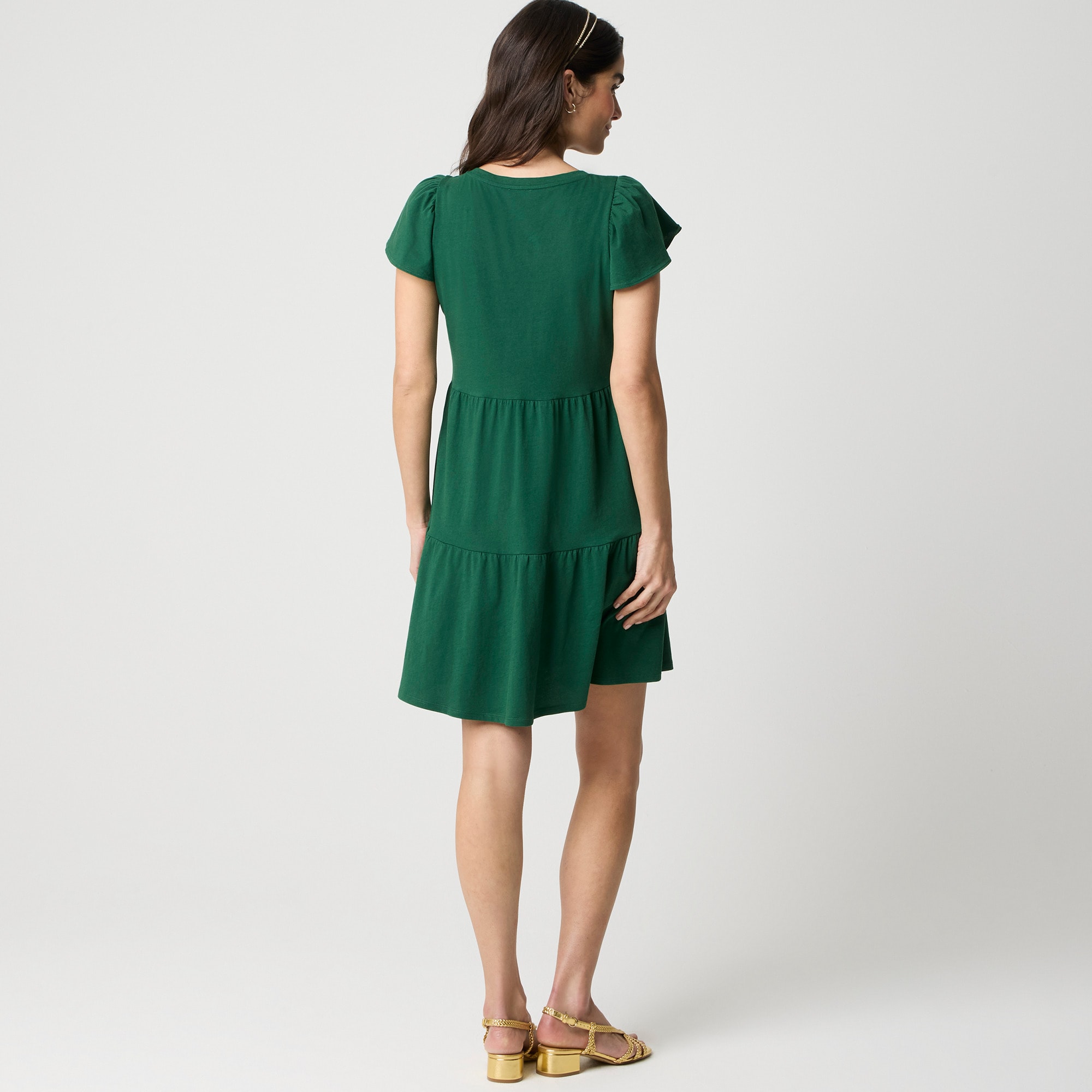 Tiered knit mini dress