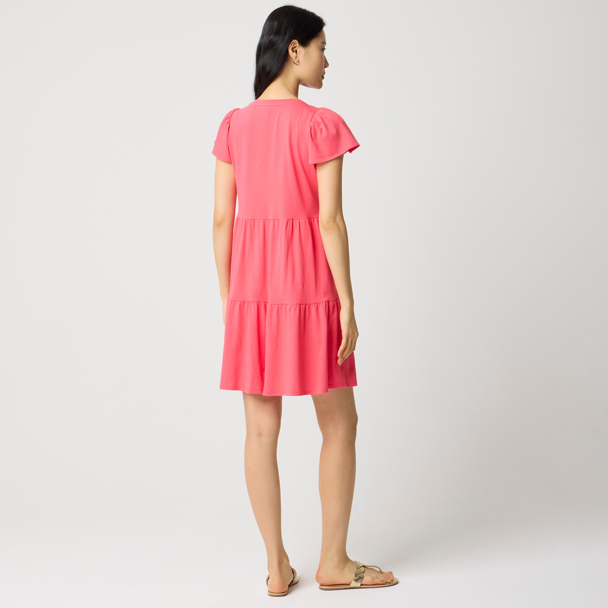 Tiered knit mini dress