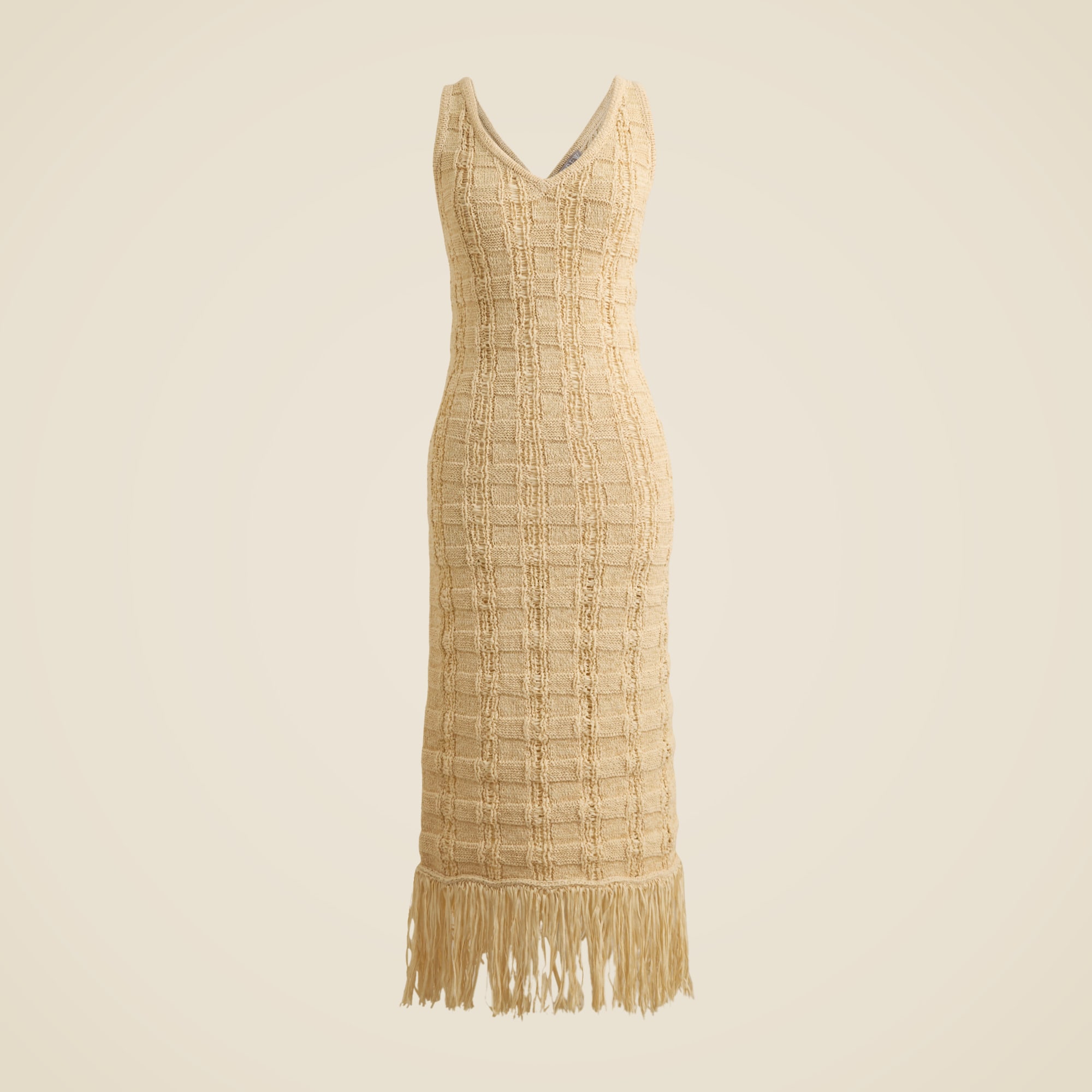 Montauk fringe-trim sweater-dress
