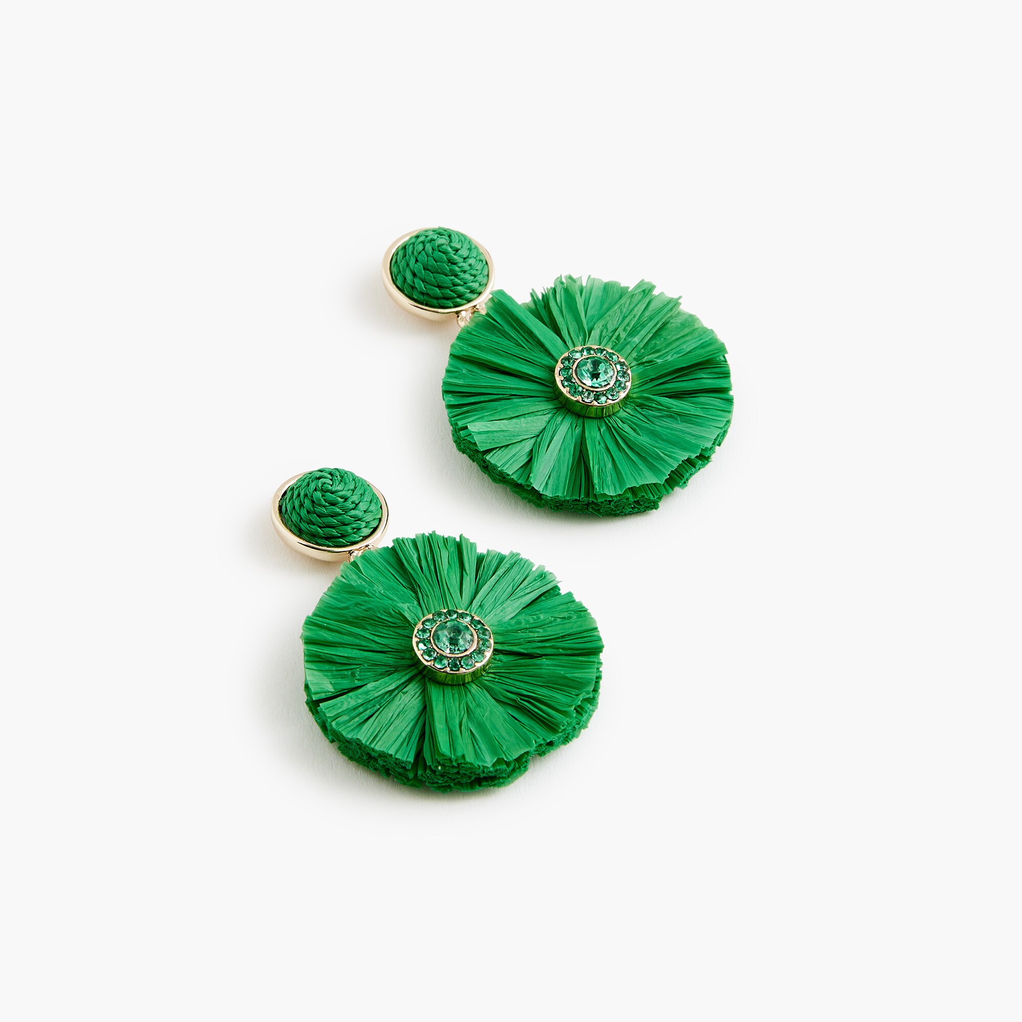 Straw statement earrings