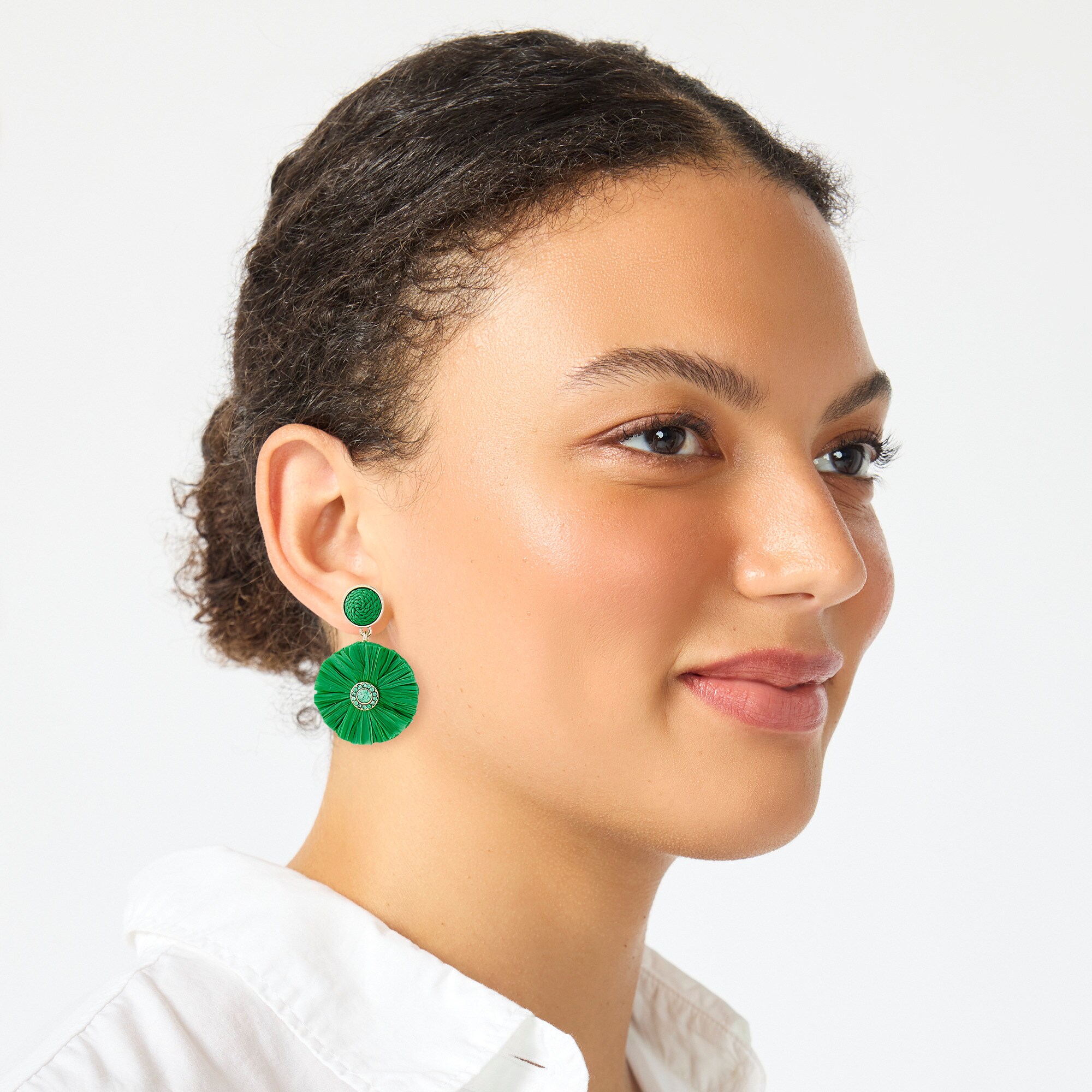Straw statement earrings