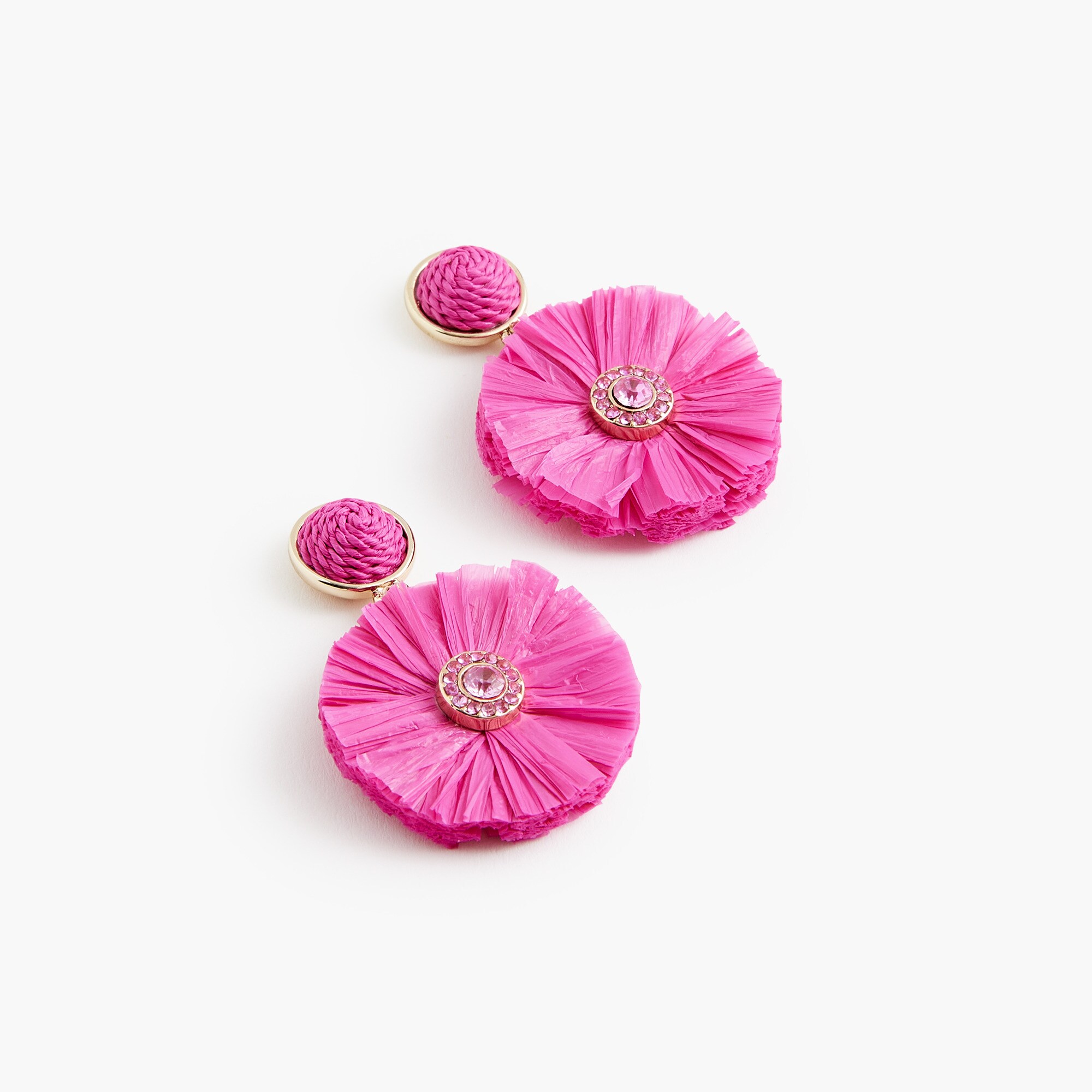  Straw statement earrings