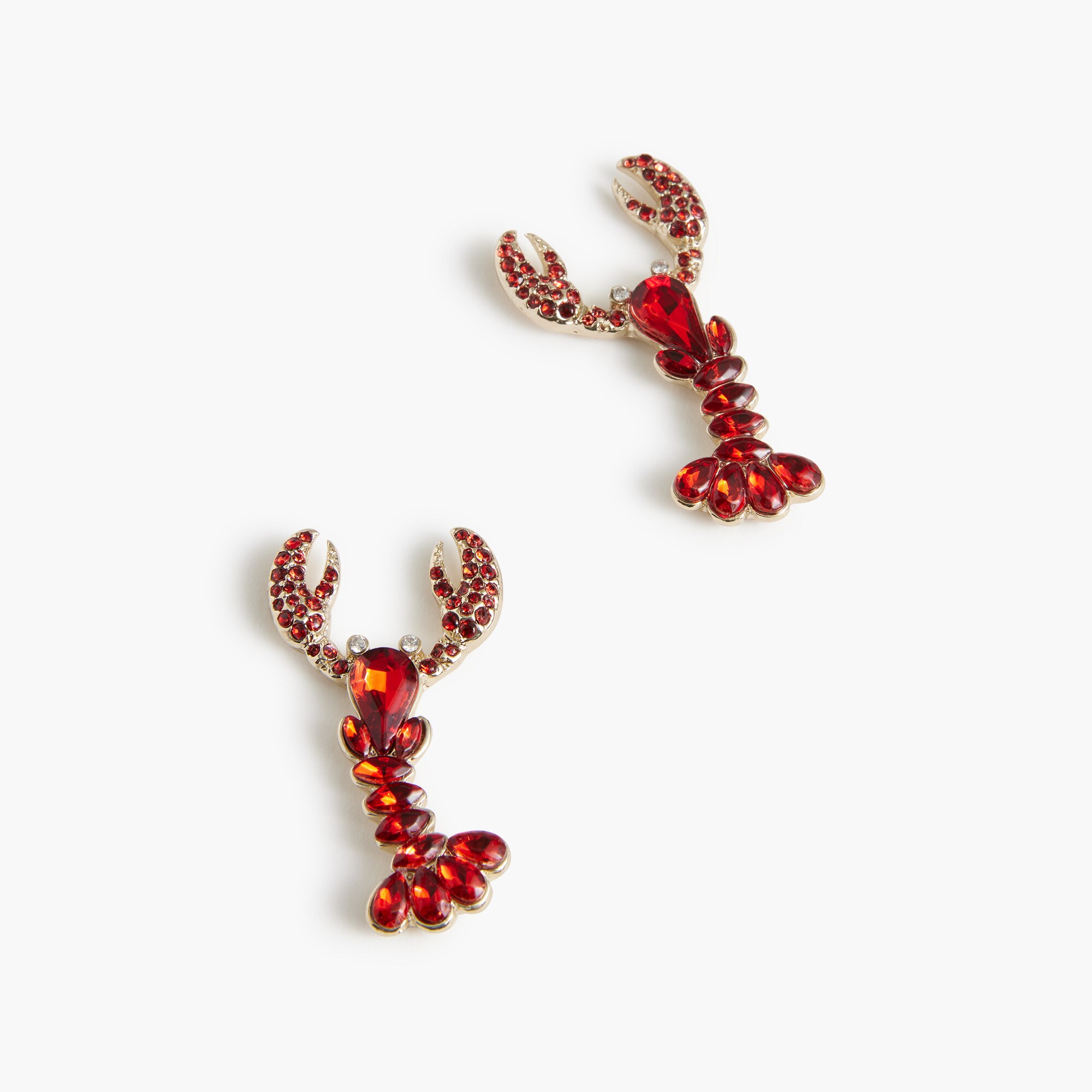 pav&eacute; lobster statment earrings for women