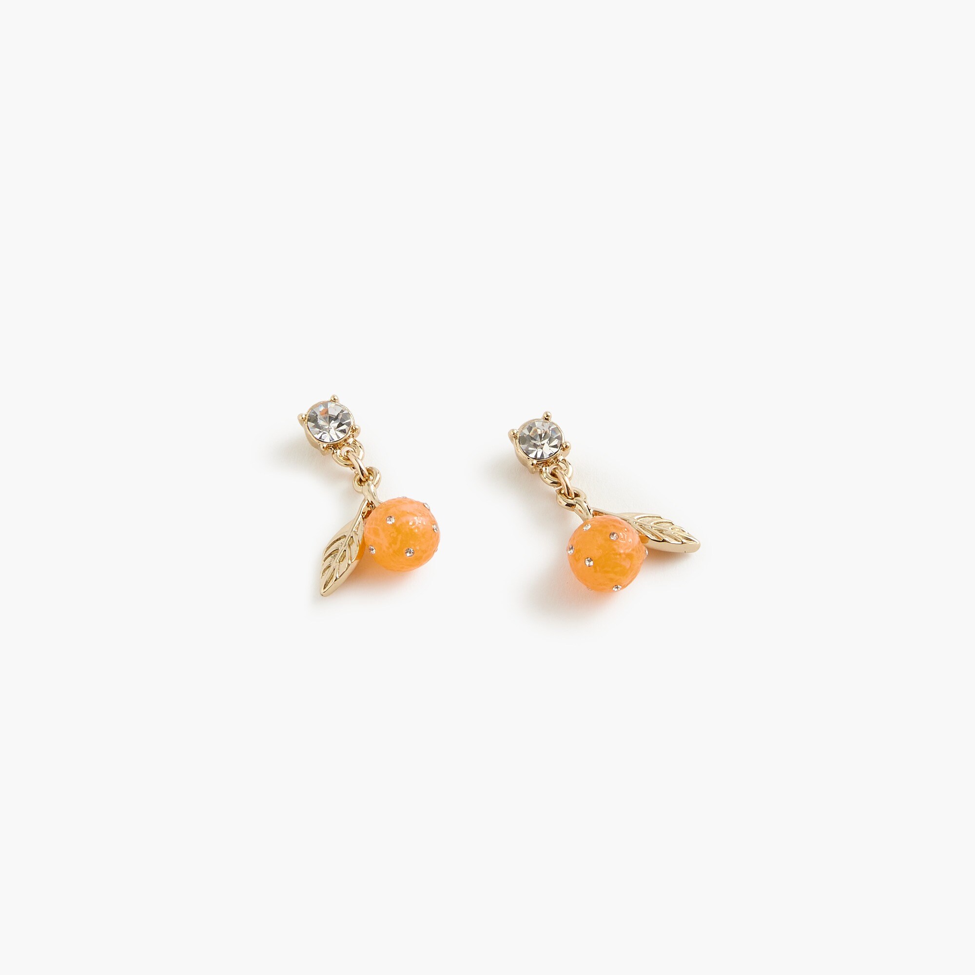 Orange drop earrings
