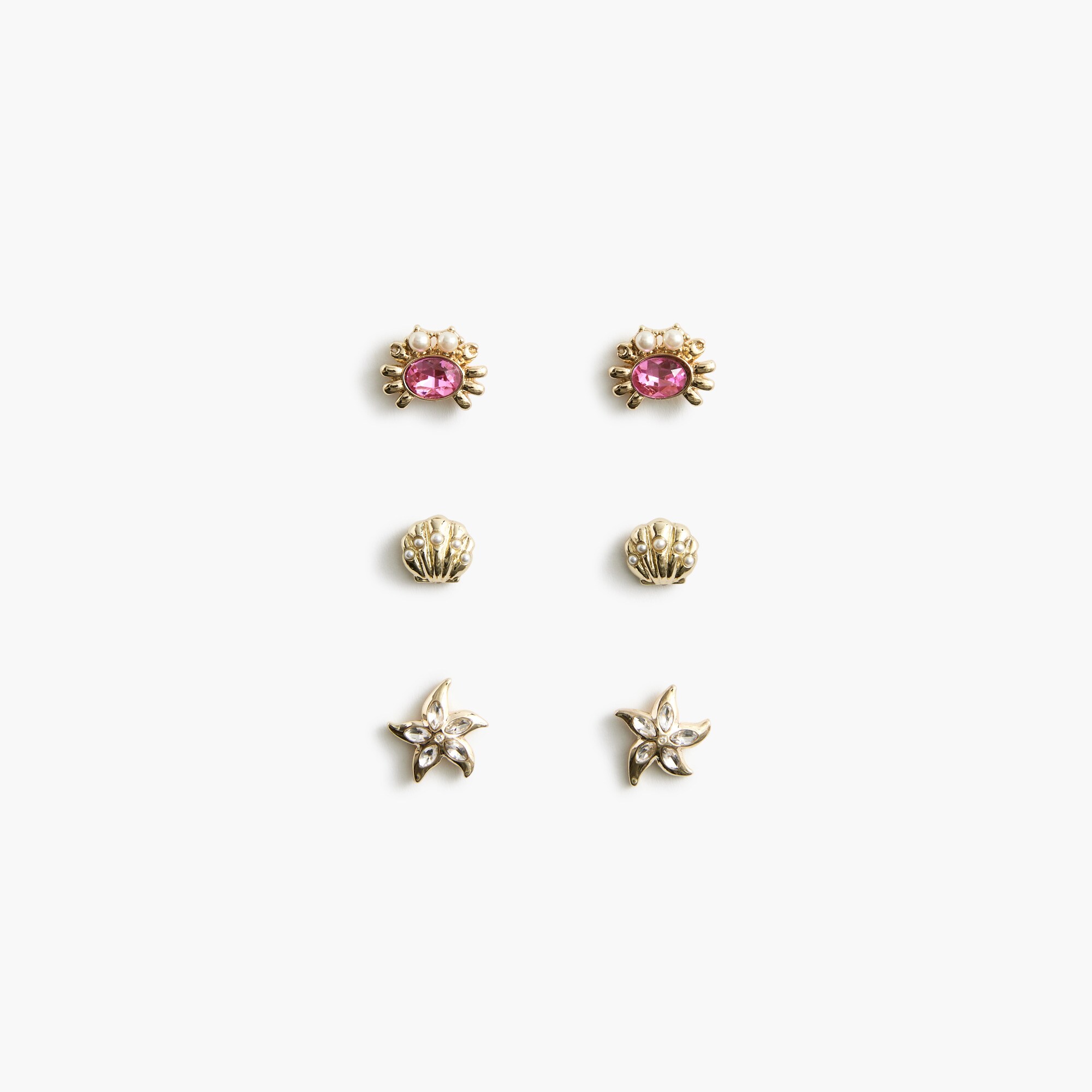 Sea critter earrings set-of-three